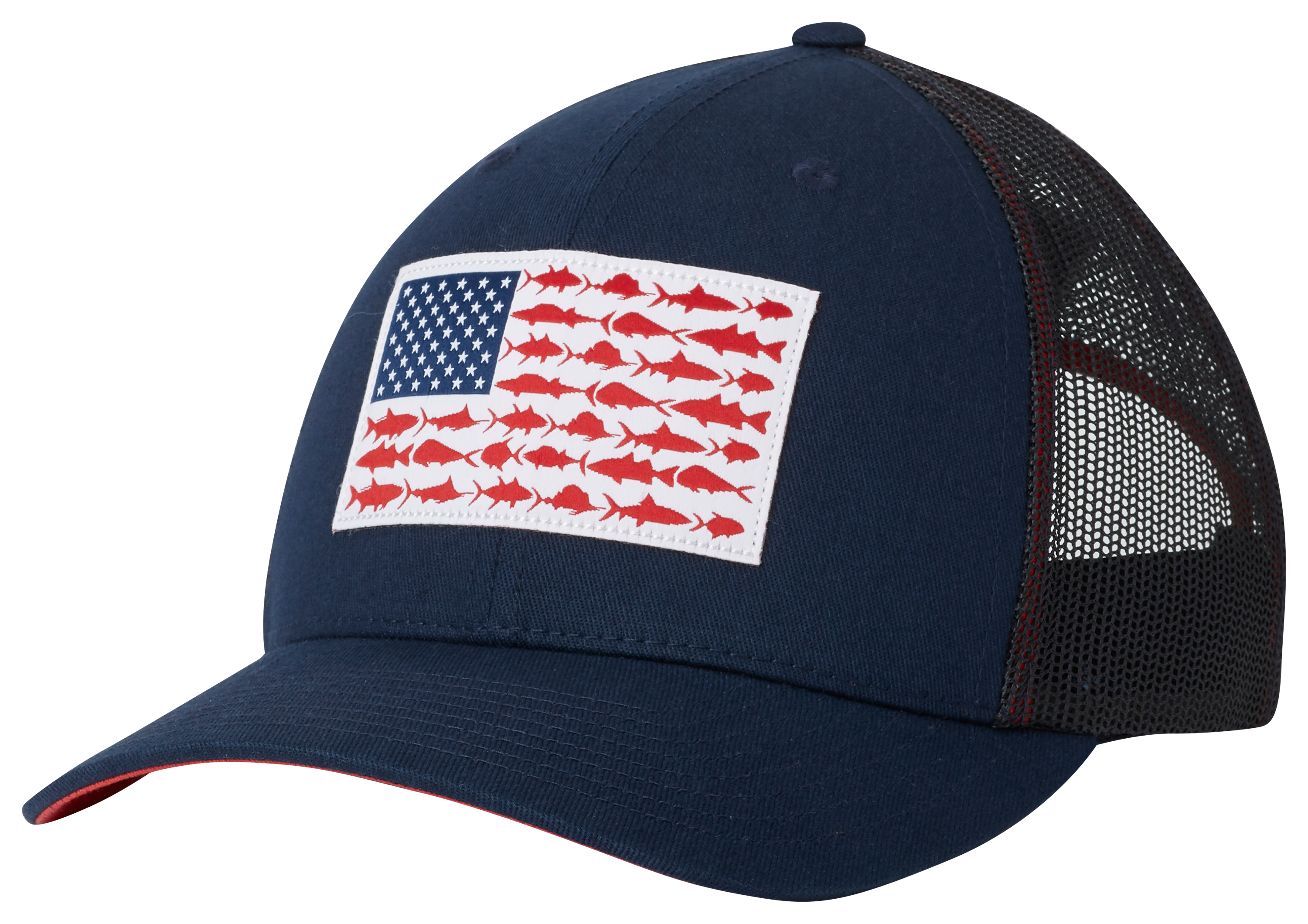 Columbia PFG Fish Flag Mesh Snapback Hat - Royal - Hibbett
