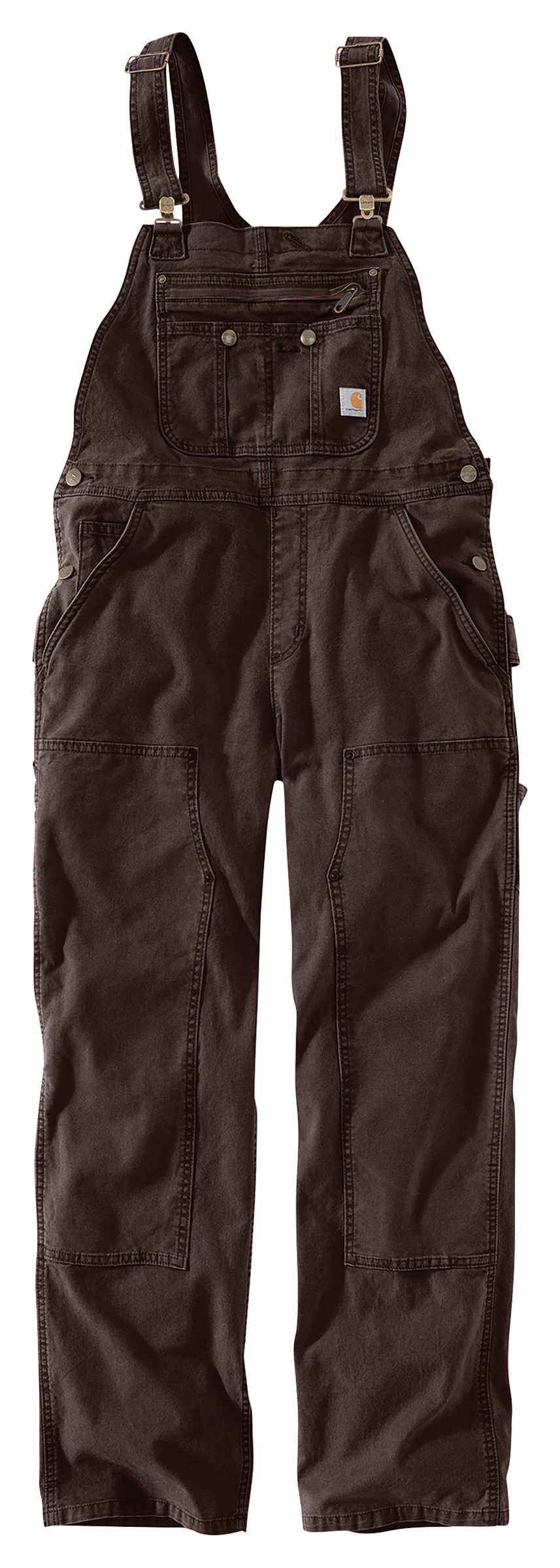Carhartt Crawford Double Front Bib Overalls for Ladies - Dark Brown - XL - Tall