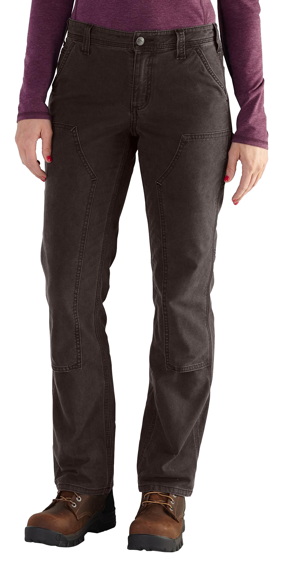 Carhartt Crawford Double Front-Pants for Ladies - Dark Brown - 10 - Short