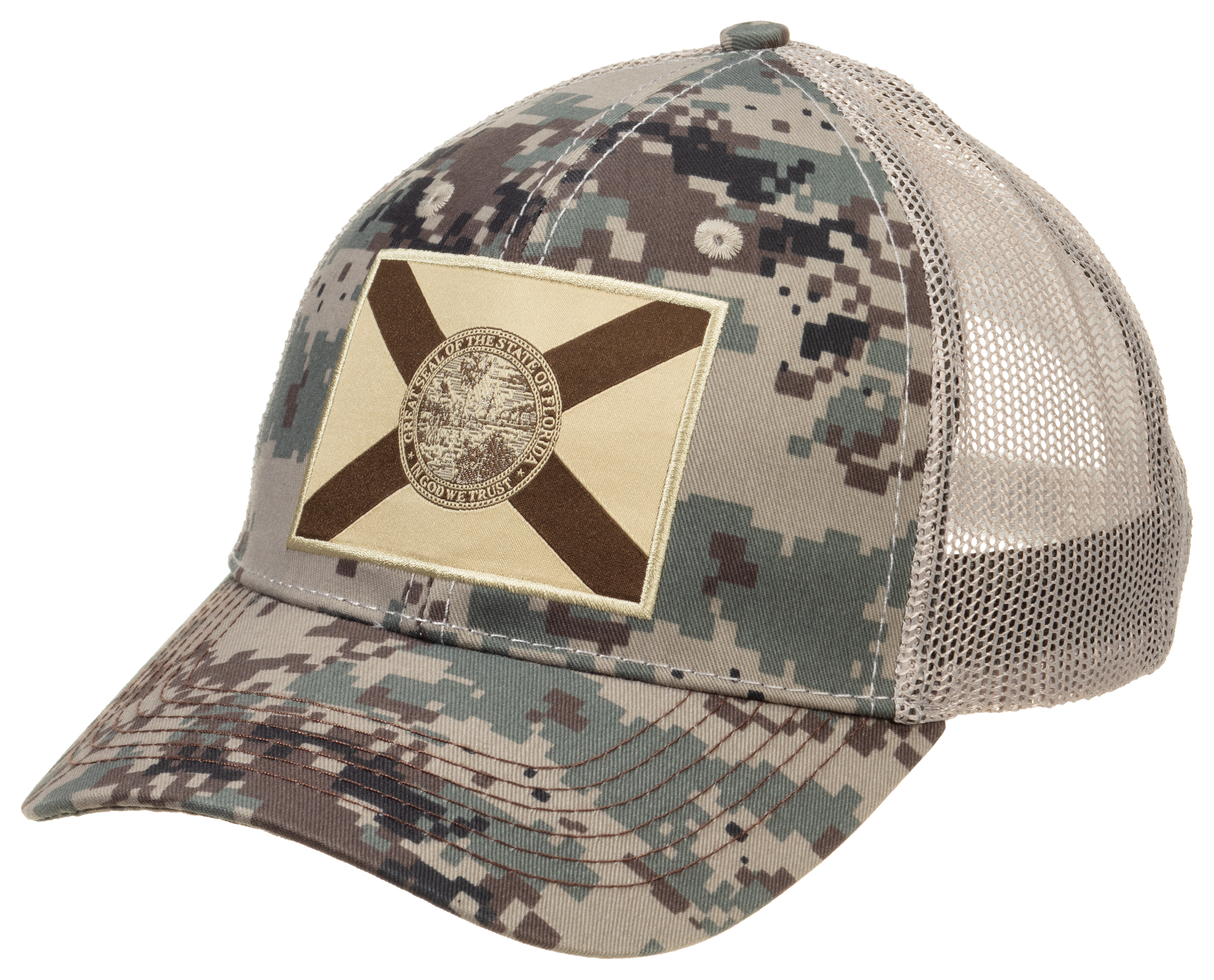 FloGrown Men's Digital Camo Patch Trucker Hat