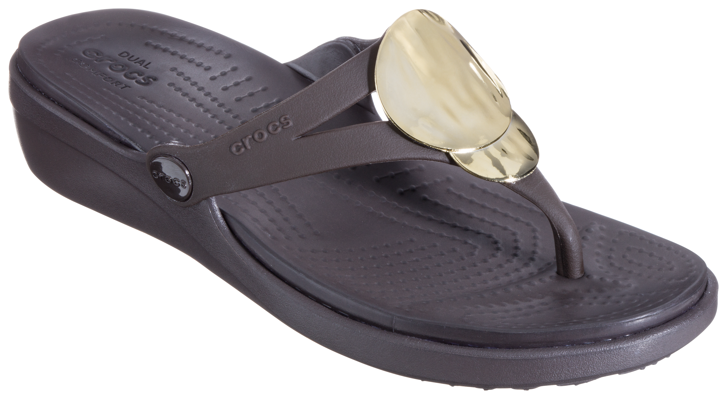 Crocs Sanrah Liquid Metallic Wedge Sandals for Ladies | Cabela's