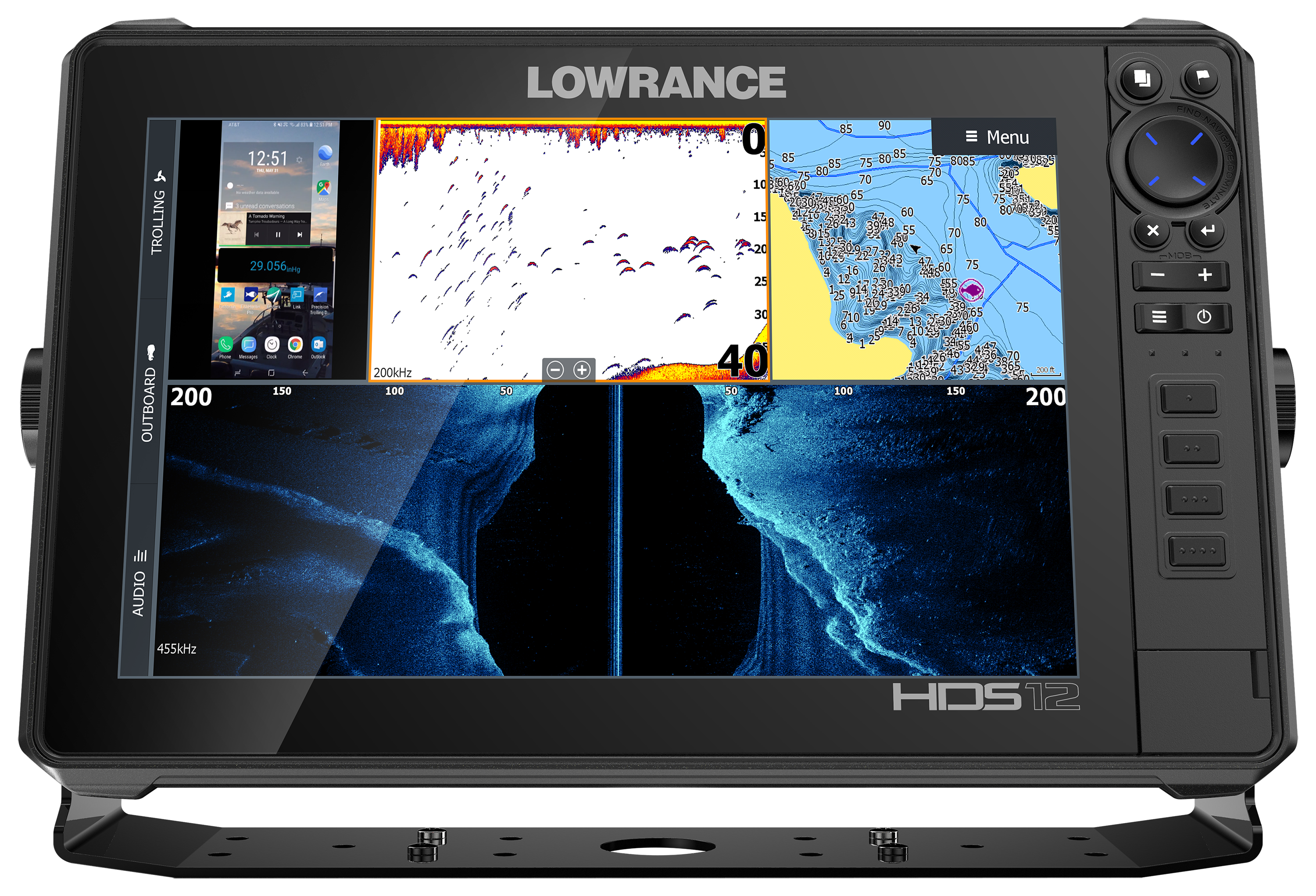 Lowrance HDS Live Fishfinder/Chartplotter, 12 in., with Active Imaging 3-In-1