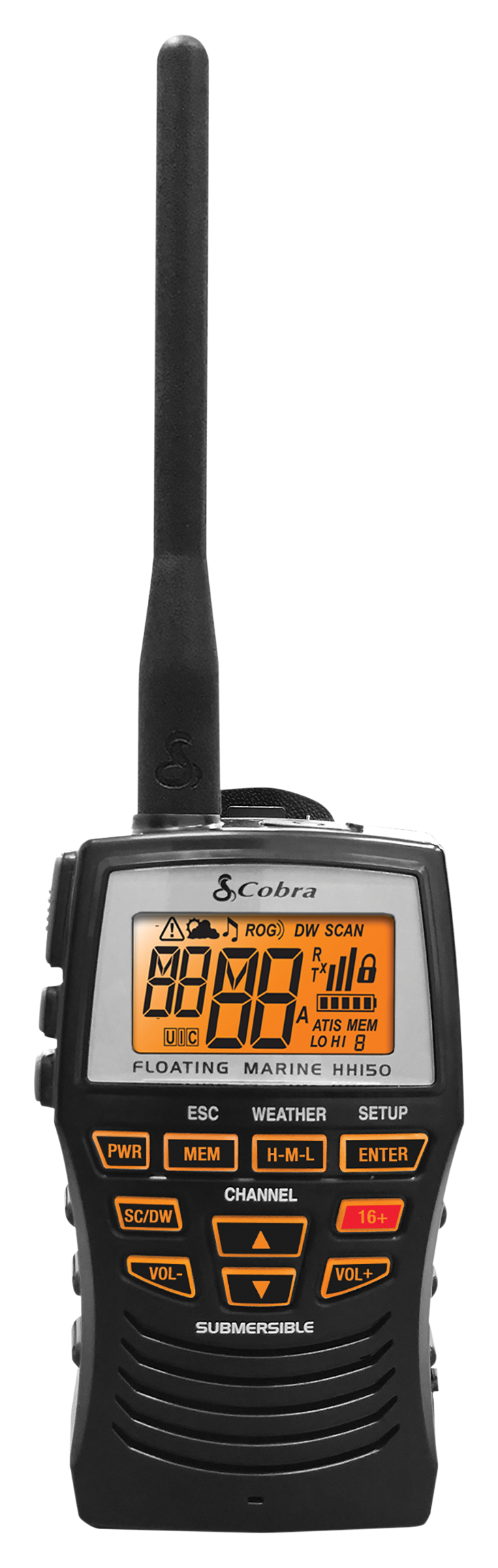 COBRA MARINE MR HH150FLTE, VHF portable