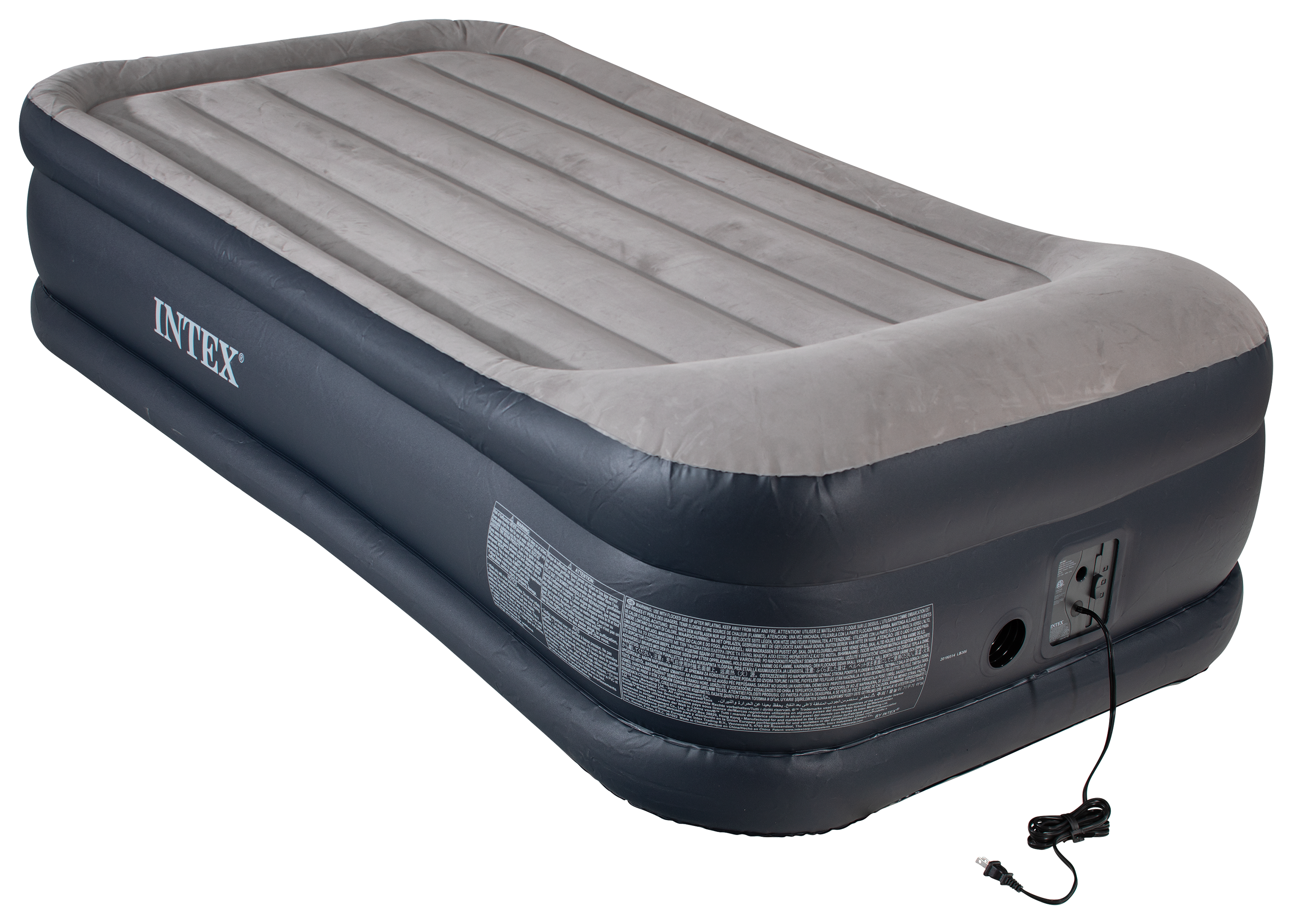 Intex Deluxe Pillow Rest Airbed with Built-In Pump