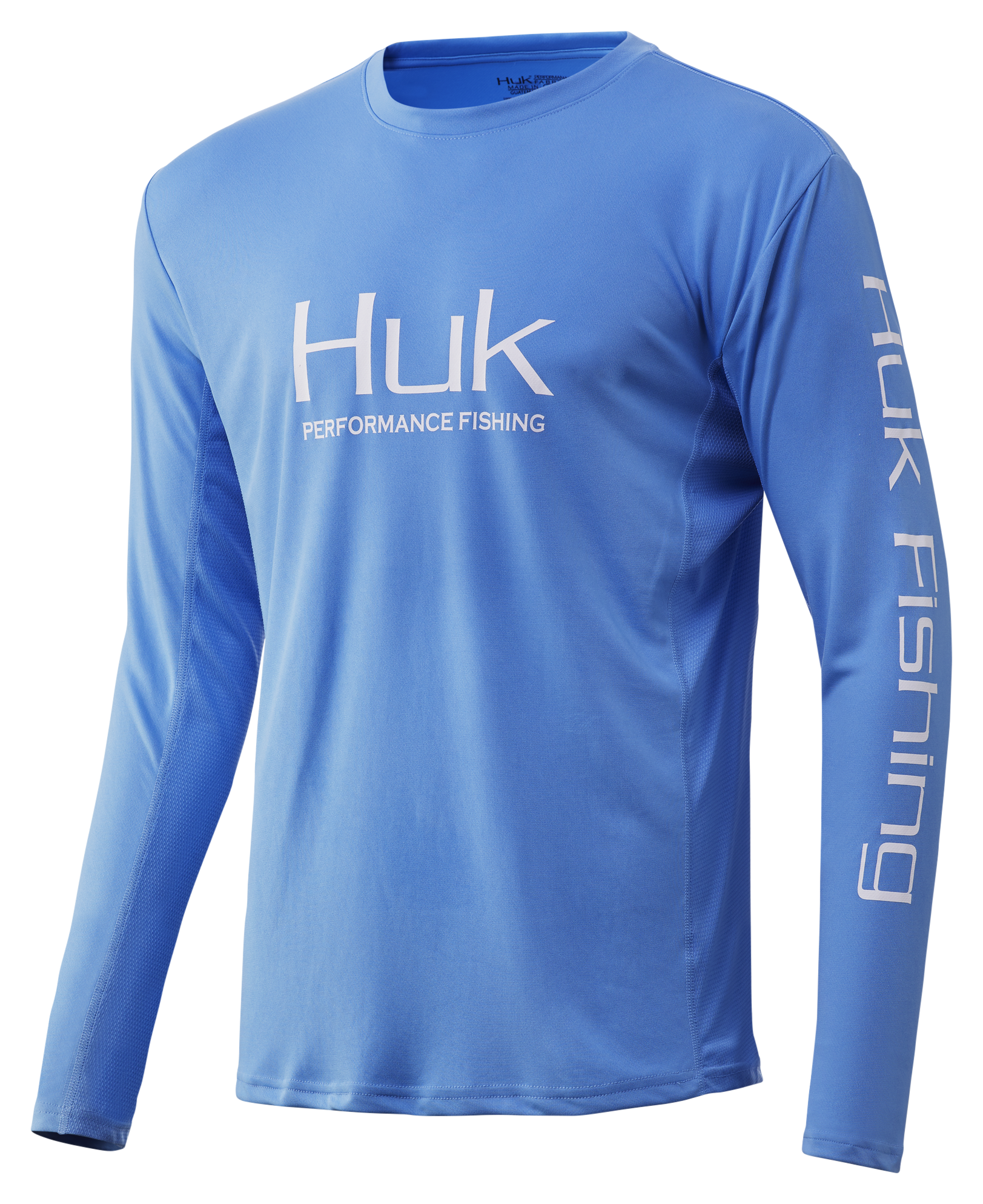 Huk Womens Icon x Solid Long Sleeve Shirt Blue Radiance / XS