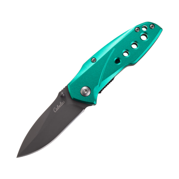 Cabela's Small Folding Knife - 3' - Light Blue