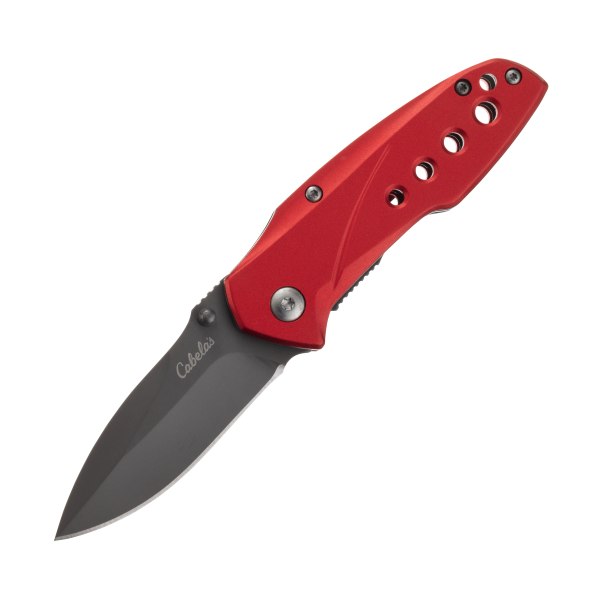 Cabela's Small Folding Knife - 3' - Red
