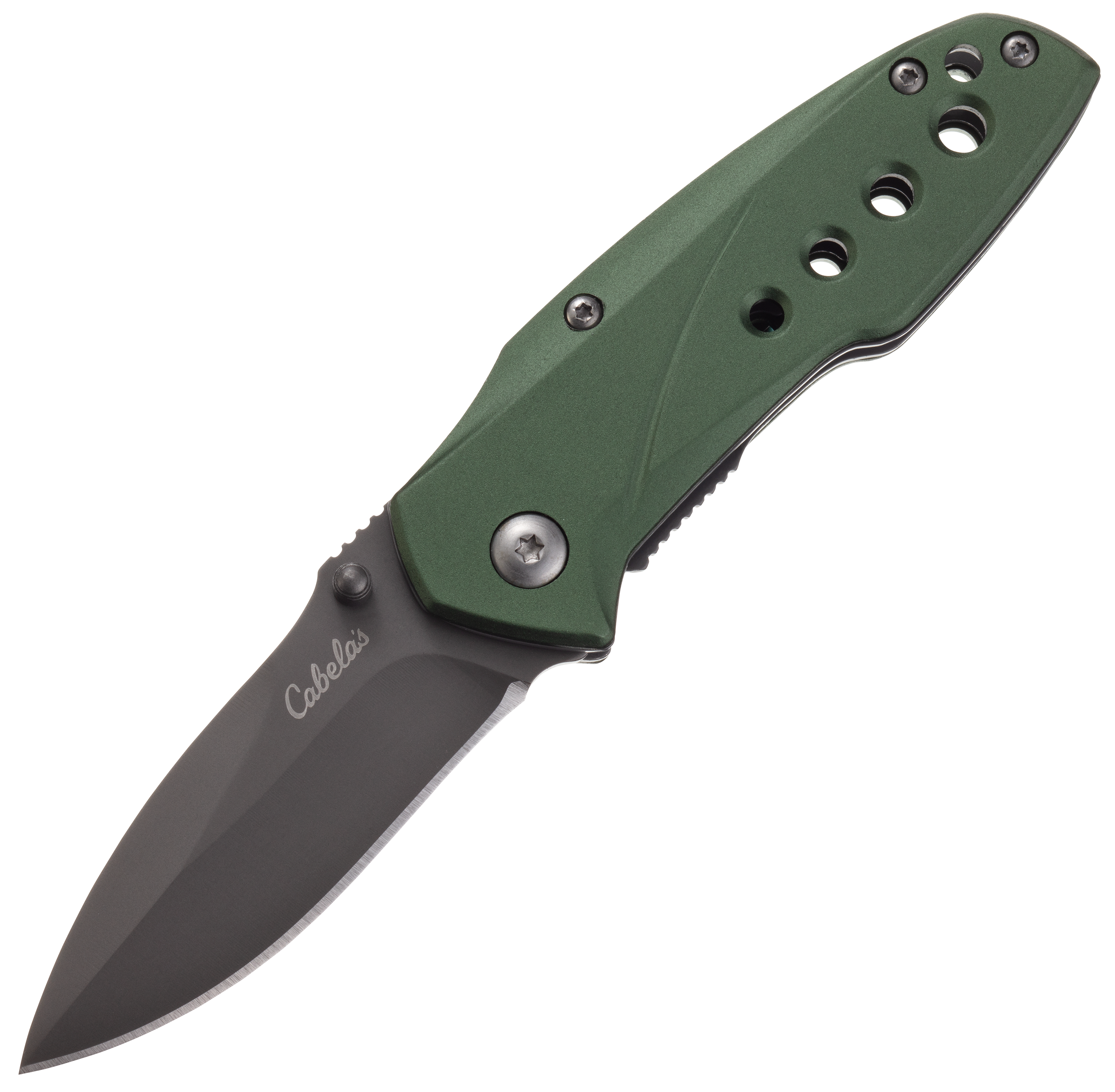 Cabela's Small Folding Knife - 3' - Green