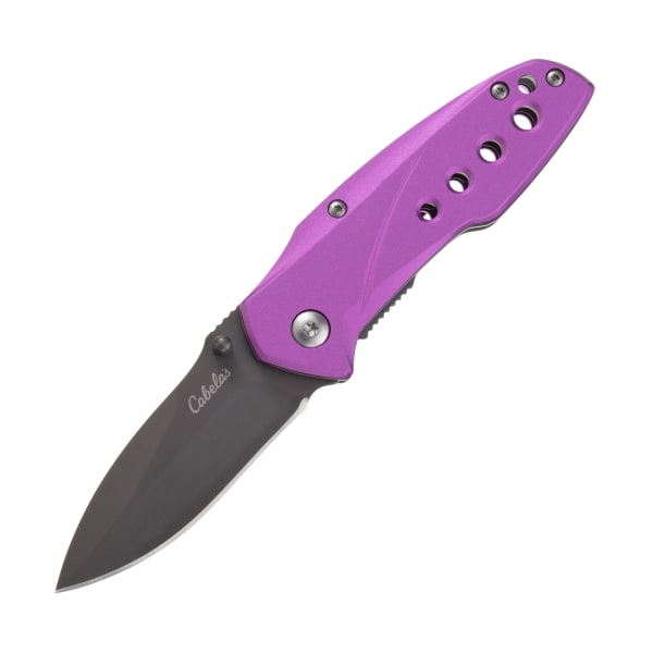 Cabela's Small Folding Knife - 3' - Purple