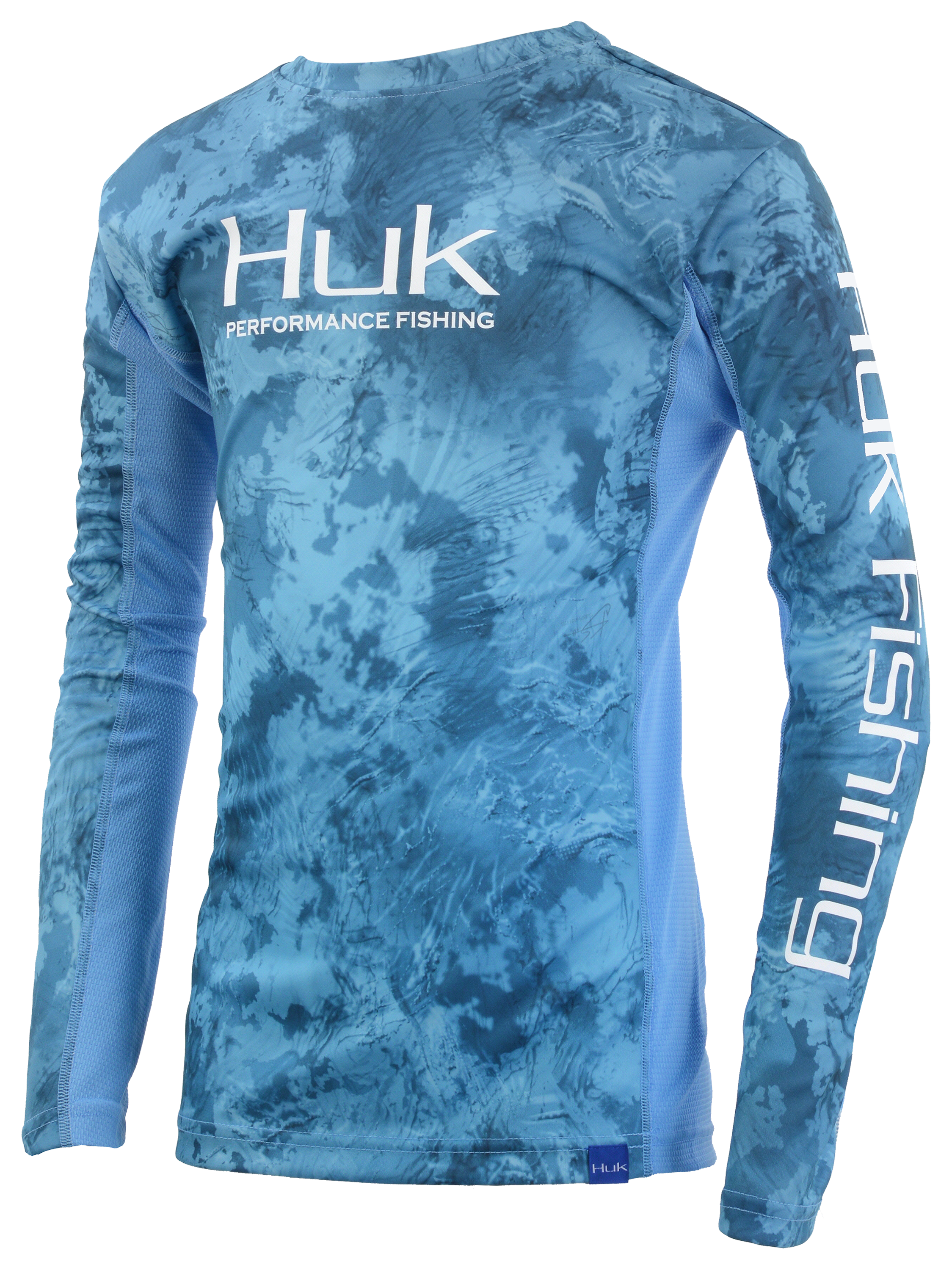 Huk Icon X Camo Long Sleeve Performance T Shirt for Kids Subphantis Flow L
