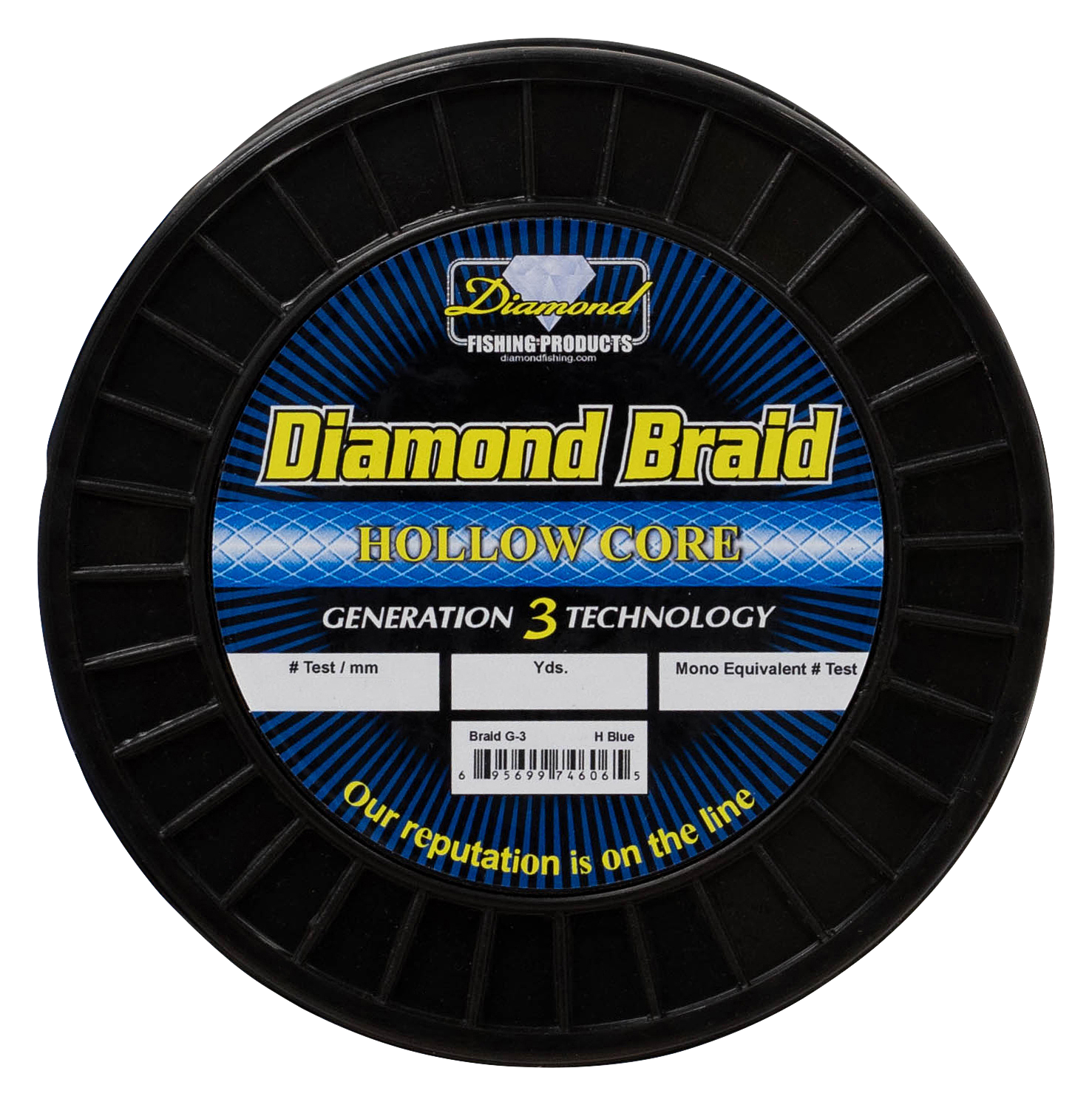 Diamond Fishing Products Generation 3 Hollow Core Braided Line 1500yds Blue