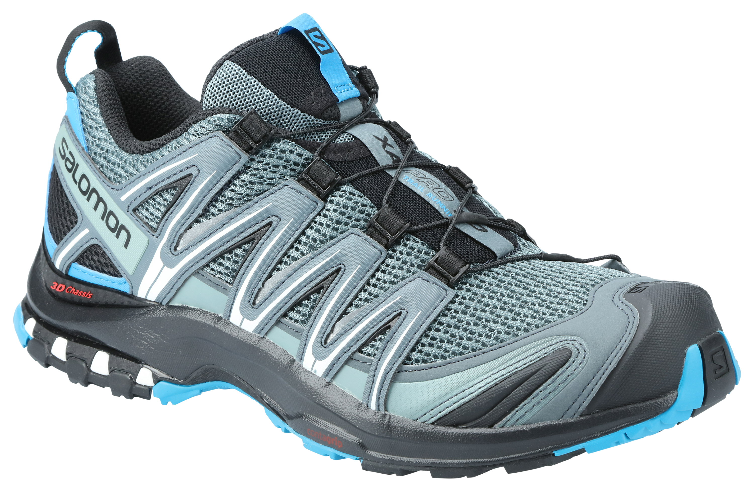 Salomon XA Pro 3D Trail Running Shoes for Men - Stormy Weather/Black Hawaiian - 13M