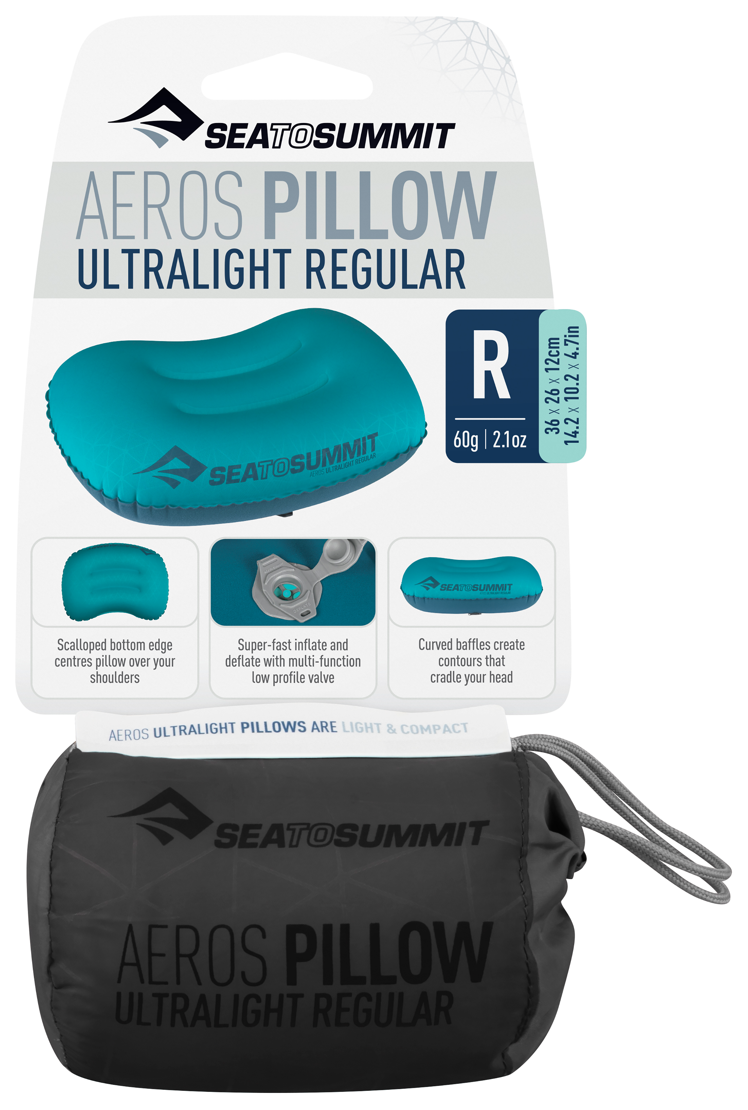 Sea to Summit Aeros Ultralight Backpacking Pillow - Regular