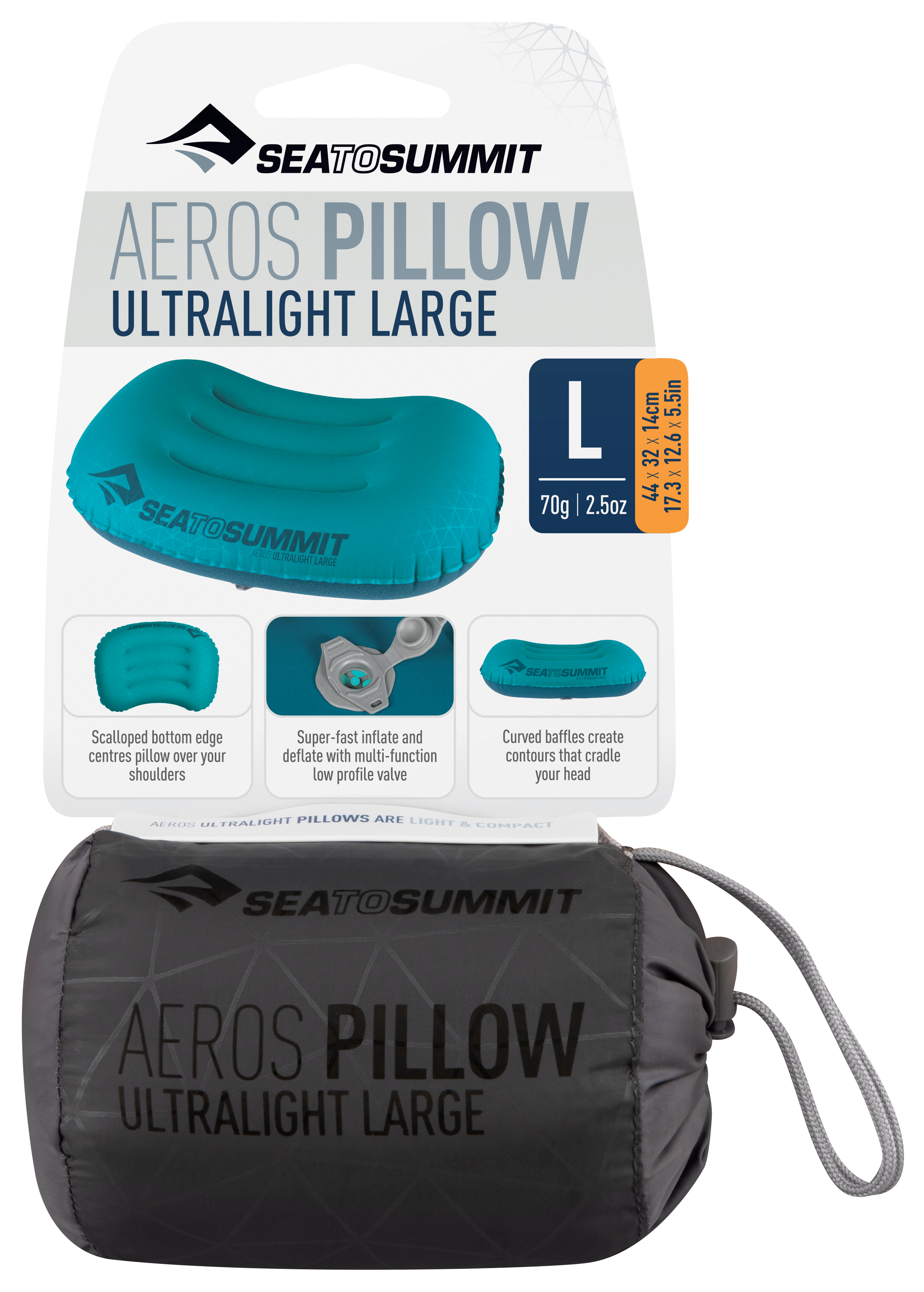 Sea to Summit Aeros Ultralight Backpacking Pillow - Large