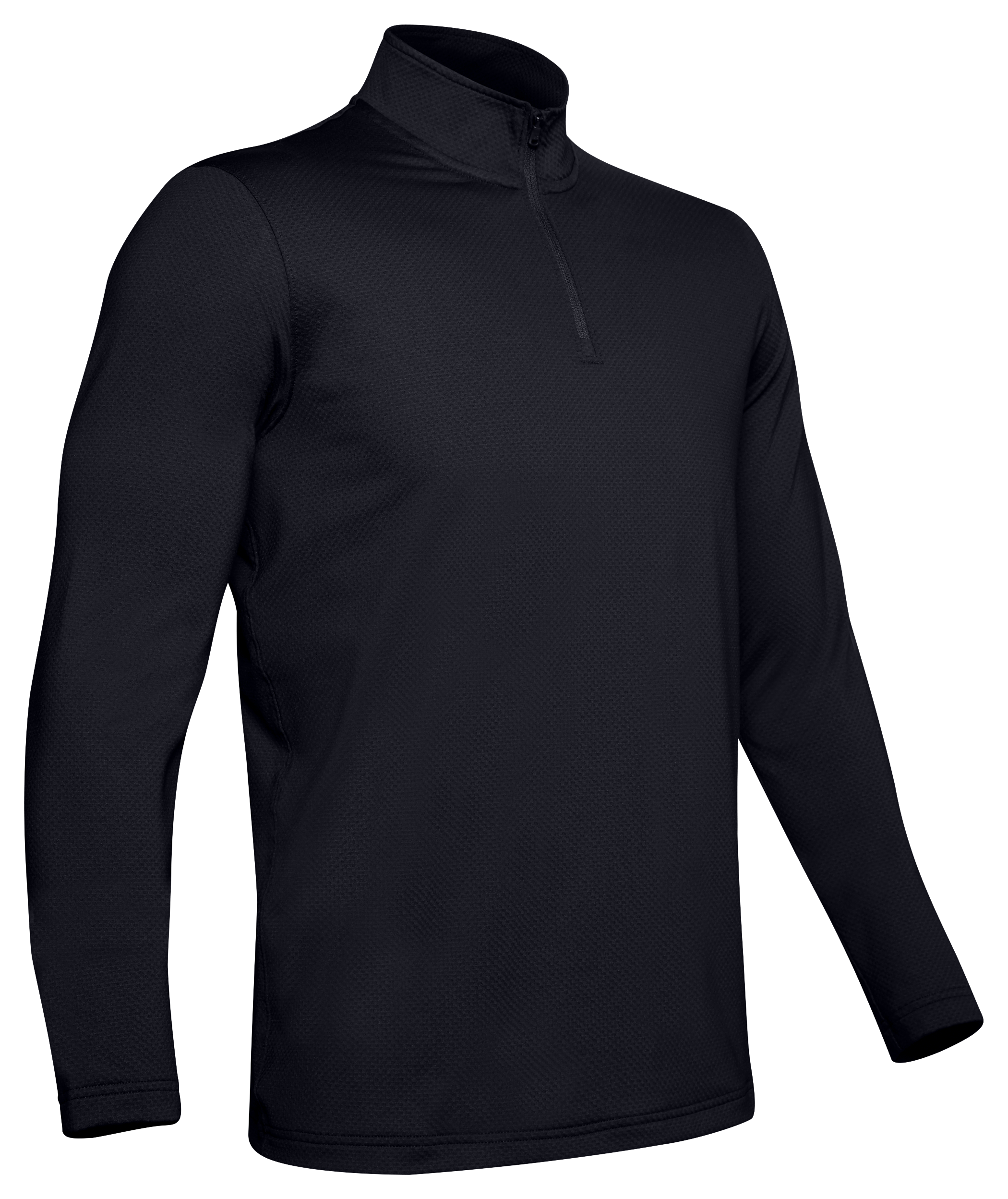 Under Armour Lightweight Quarter-Zip Tactical Long-Sleeve Shirt for Men - Black/Black - S