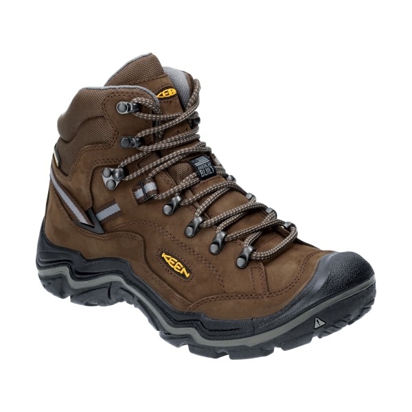 KEEN Durand II Mid Waterproof Hiking Boots for Men - Cascade Brown/Gargoyle - 8M