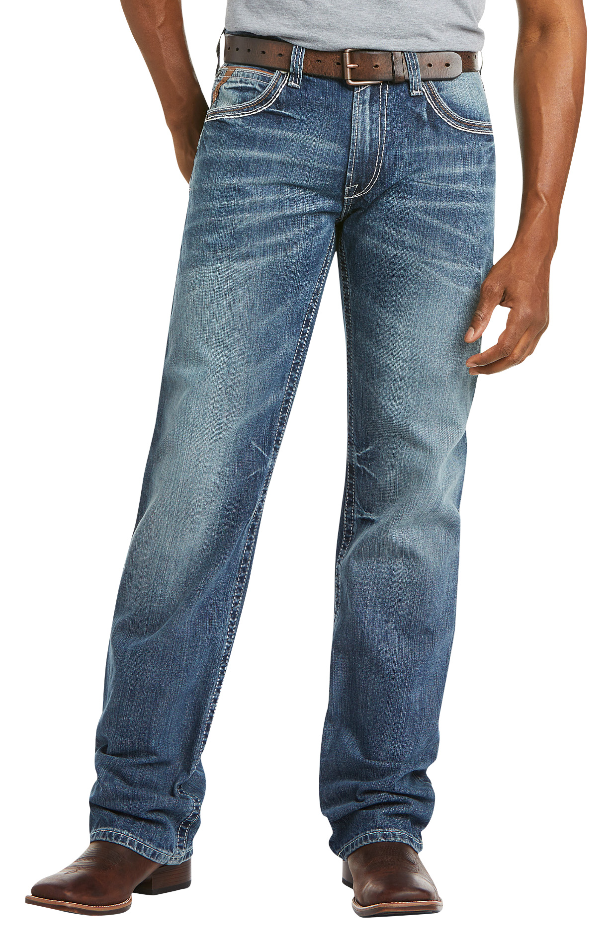 Image of Ariat M4 Low Rise Coltrane Bootcut Jeans for Men - Durango - 30x32