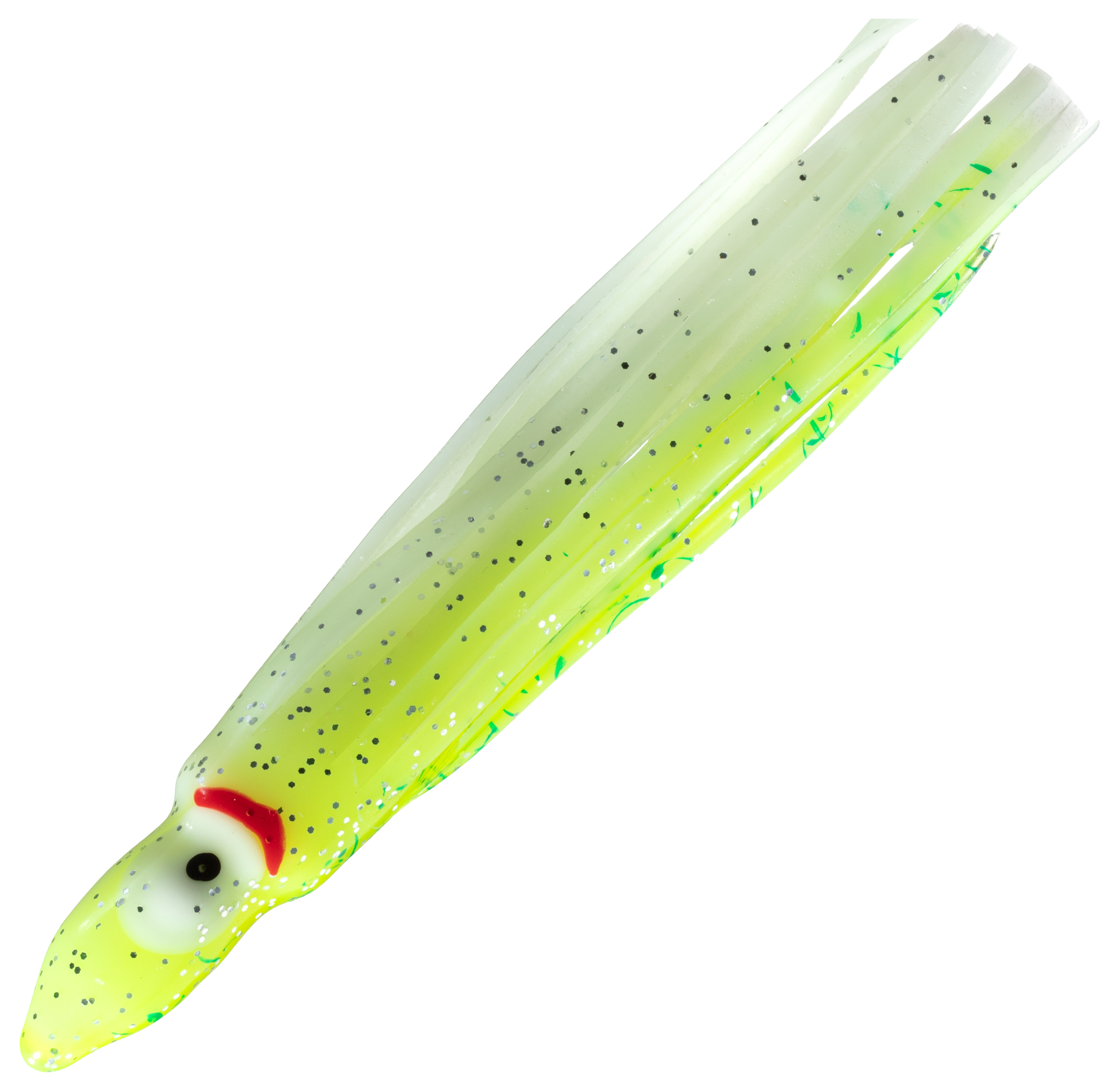 100242111-2677417 Cabelas Hoochie Squid - 2-1/2 - Chartreuse/Glow/Gr sku 100242111-2677417