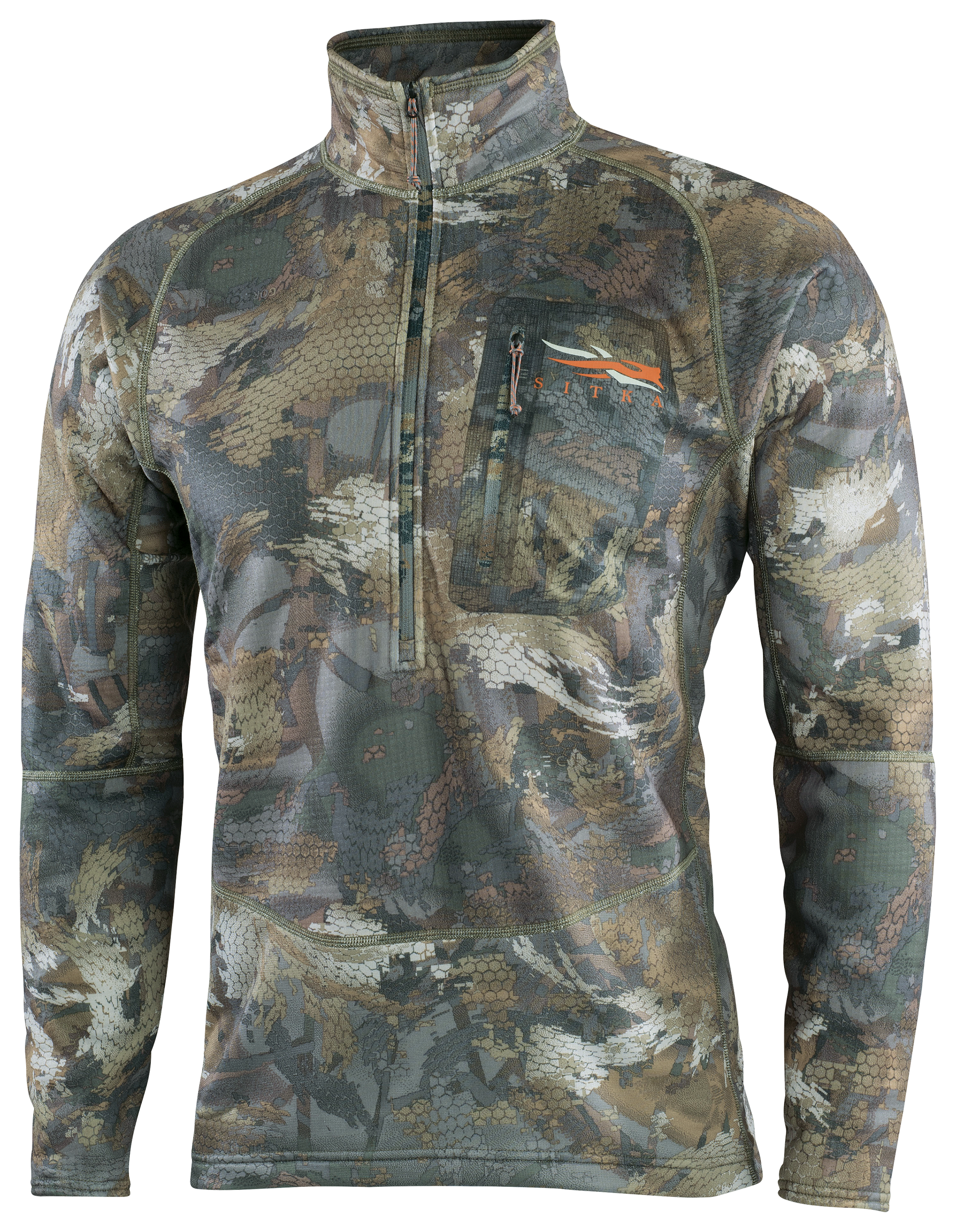 Sitka GORE OPTIFADE Concealment Waterfowl Timber Grinder Half-Zip Long-Sleeve Pullover for Men