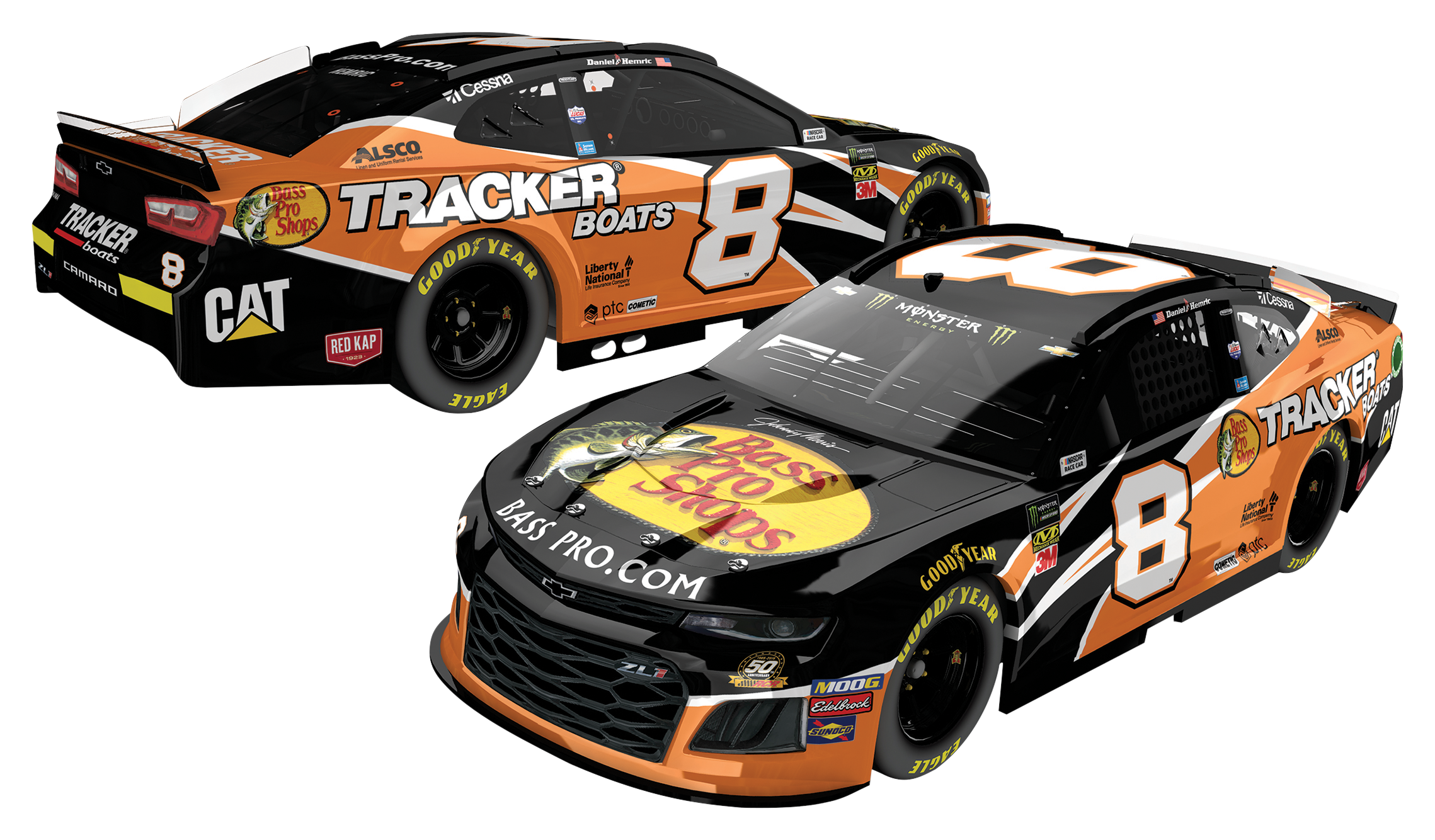 Image of NASCAR Bass Pro Shops Action Gold Series #8 Daniel Hemric 1:24 Die-Cast Car