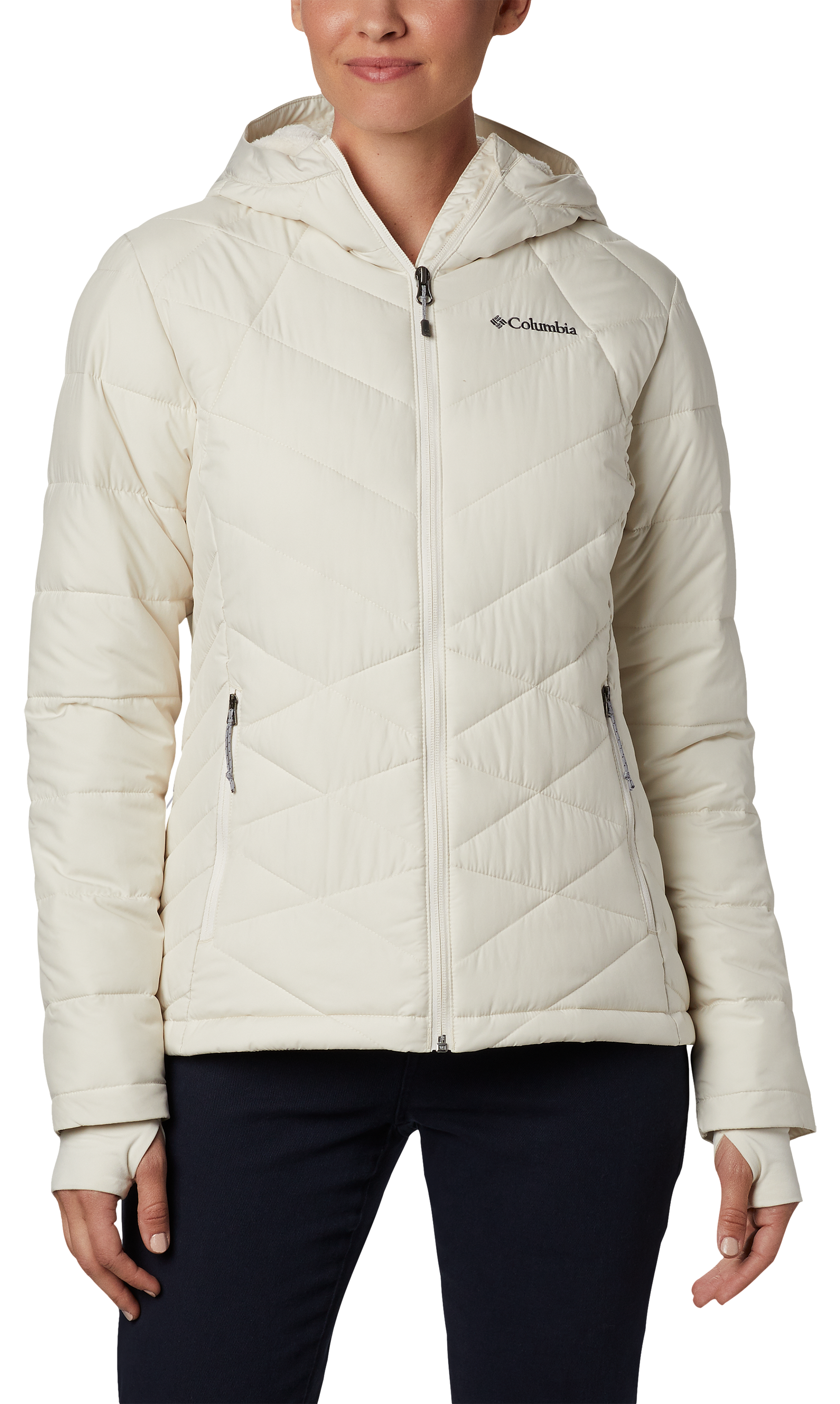 Columbia Heavenly Hooded Jacket for Ladies - Chalk - L