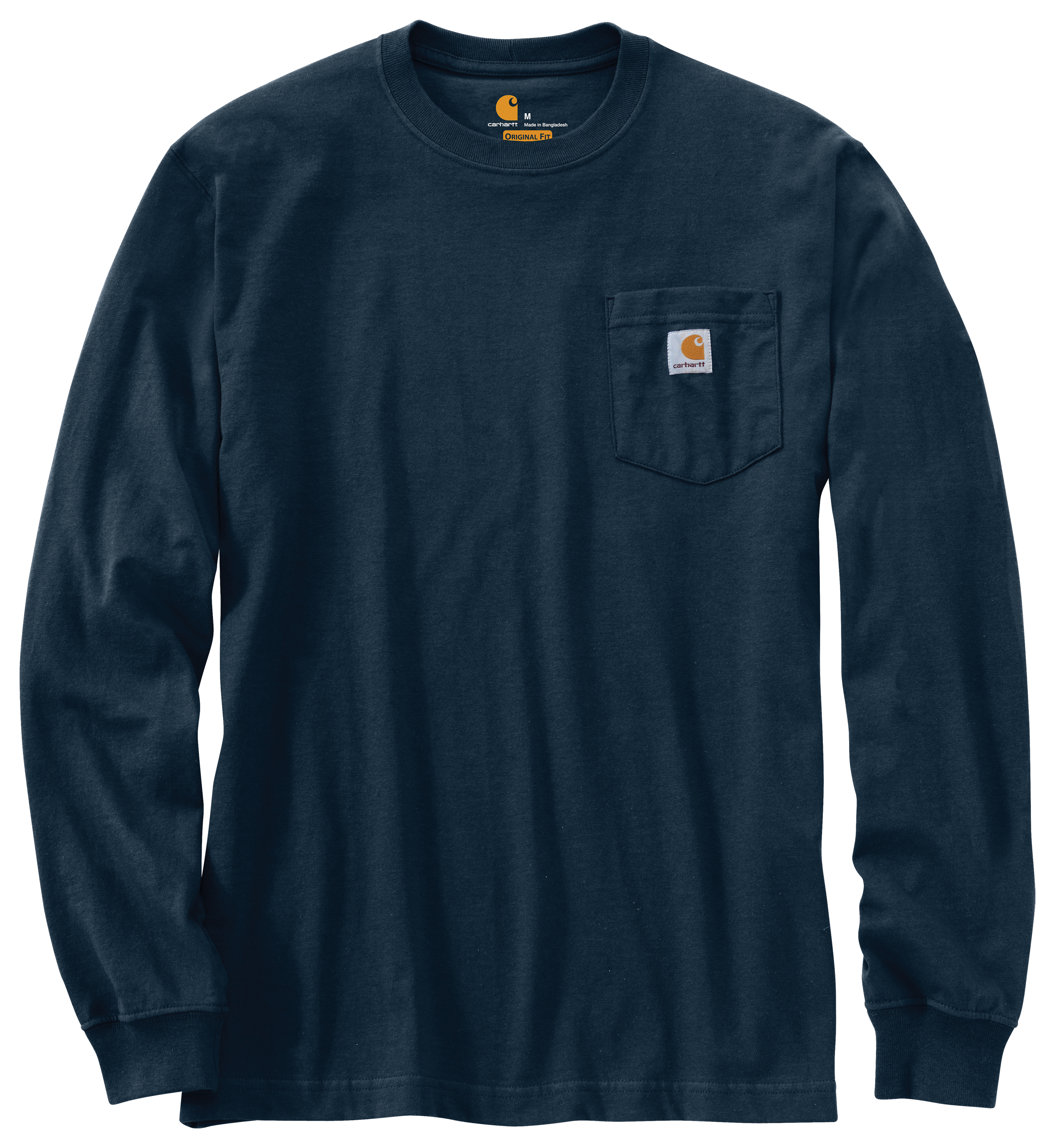 Image of Carhartt Workwear Loose-Fit Long-Sleeve Pocket T-Shirt for Men - Navy