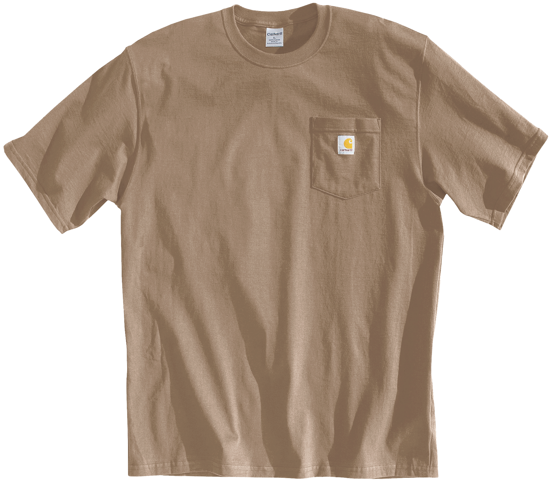 Image of Carhartt Loose Fit Heavyweight Short-Sleeve Pocket T-Shirt for Men - Desert Tan - 4XLT