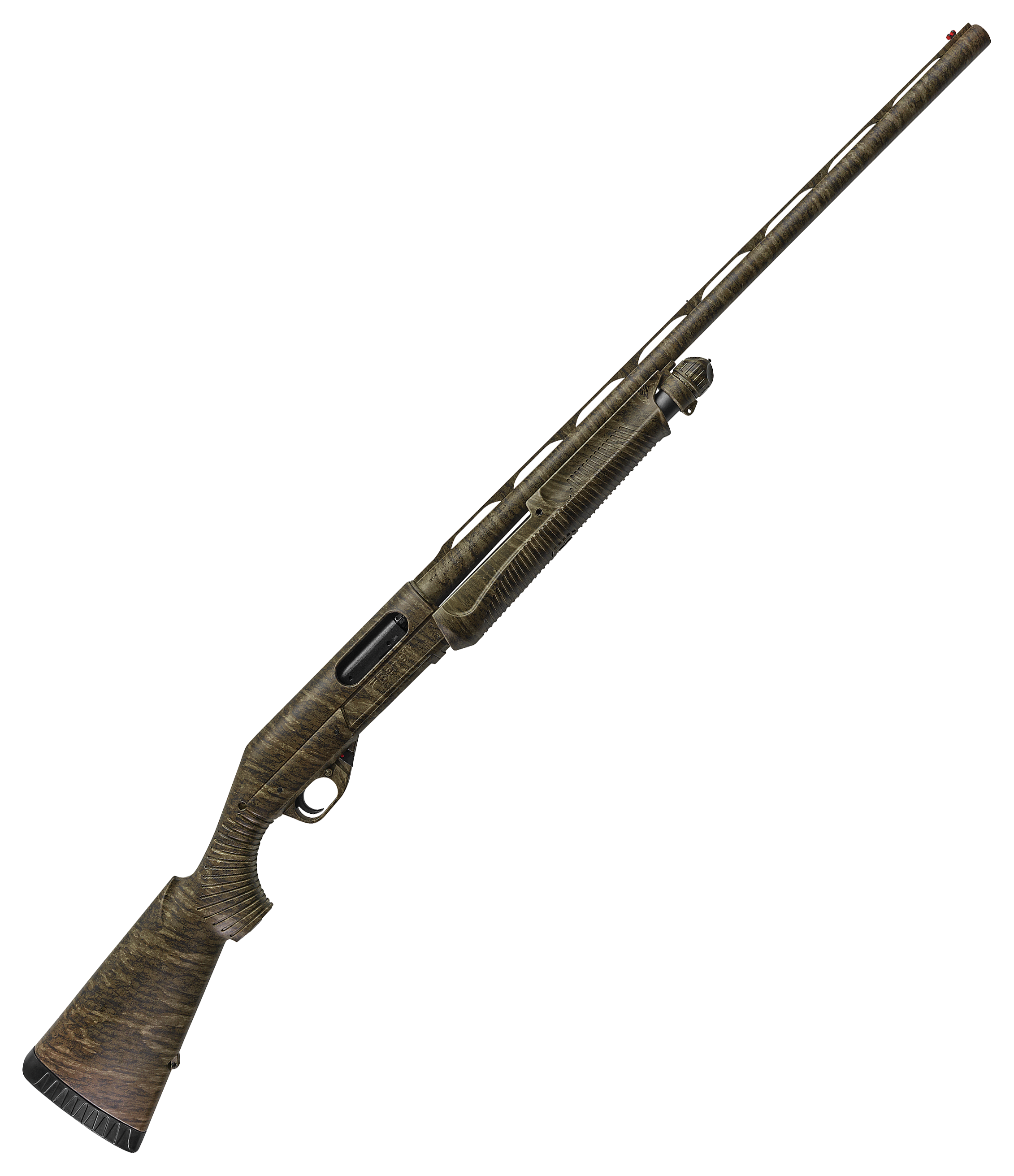 Benelli Nova Pump-Action Shotgun in Mossy Oak Bottomland Camo