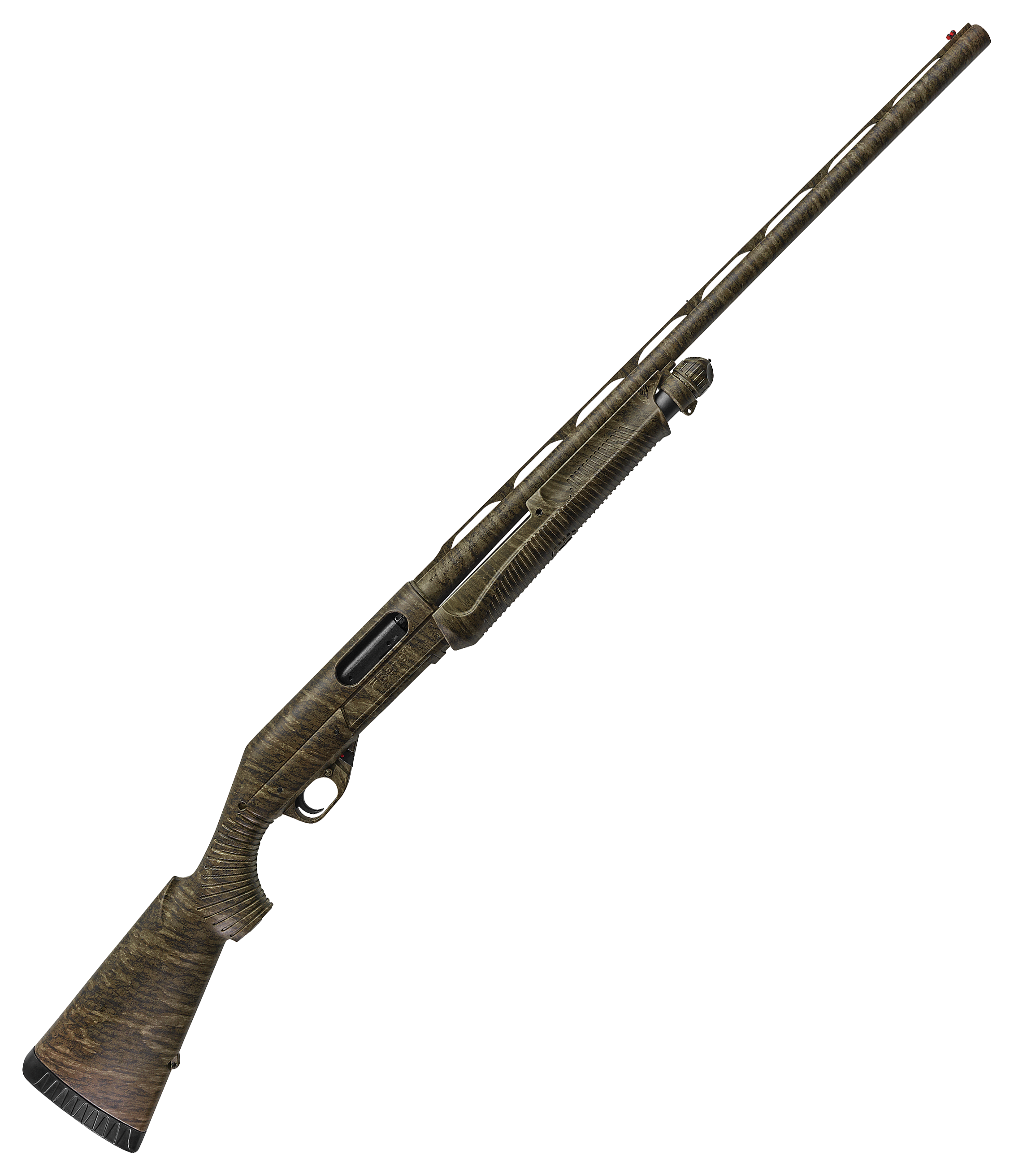 Benelli Nova PumpAction Shotgun in Mossy Oak Bottomland Camo  20 Gauge  26