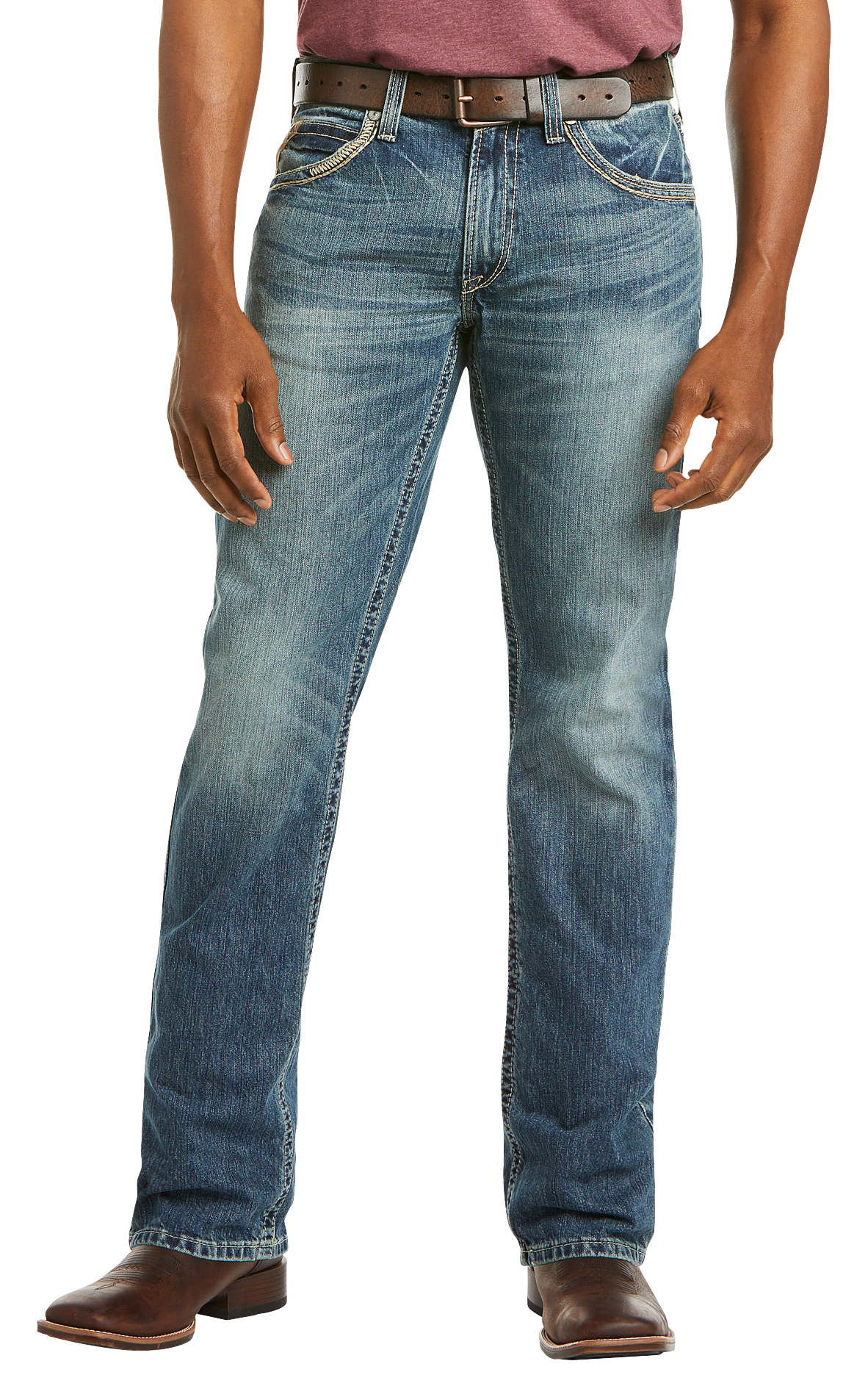 Ariat M4 Low-Rise Stretch Preston Boot-Cut Jeans for Men