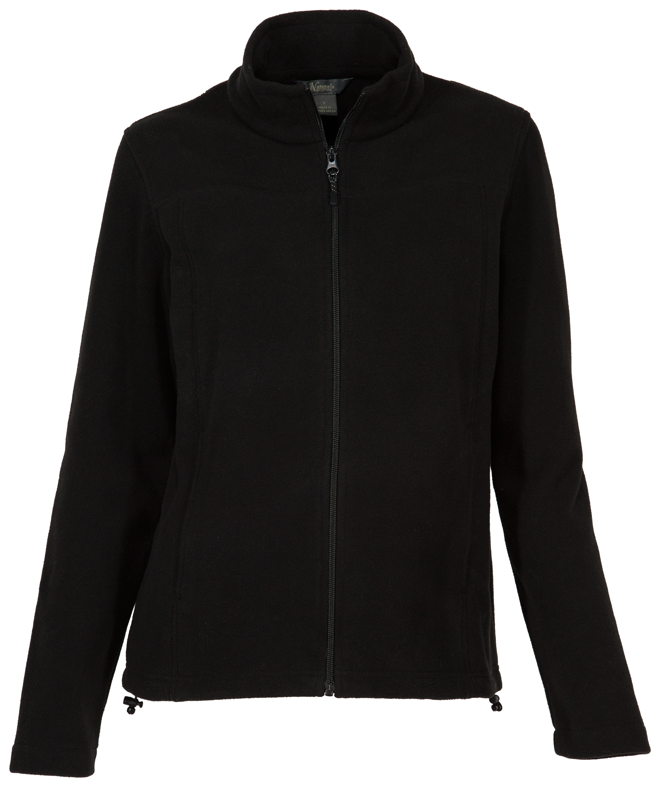 Image of Natural Reflections Full-Zip Fleece Jacket for Ladies - Black - 1X