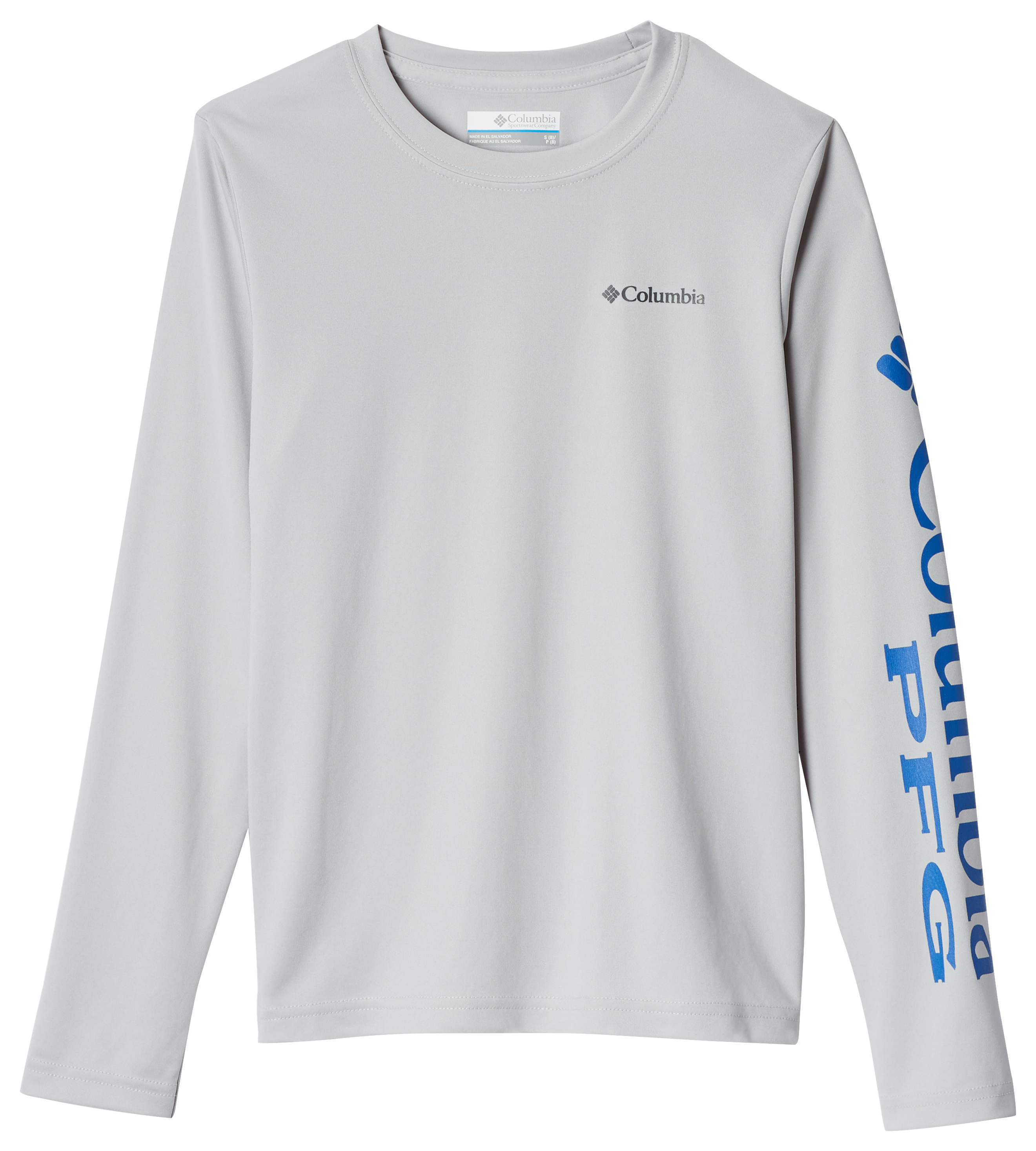 Image of Columbia Terminal Tackle Long-Sleeve Shirt for Kids - Cool Grey - S