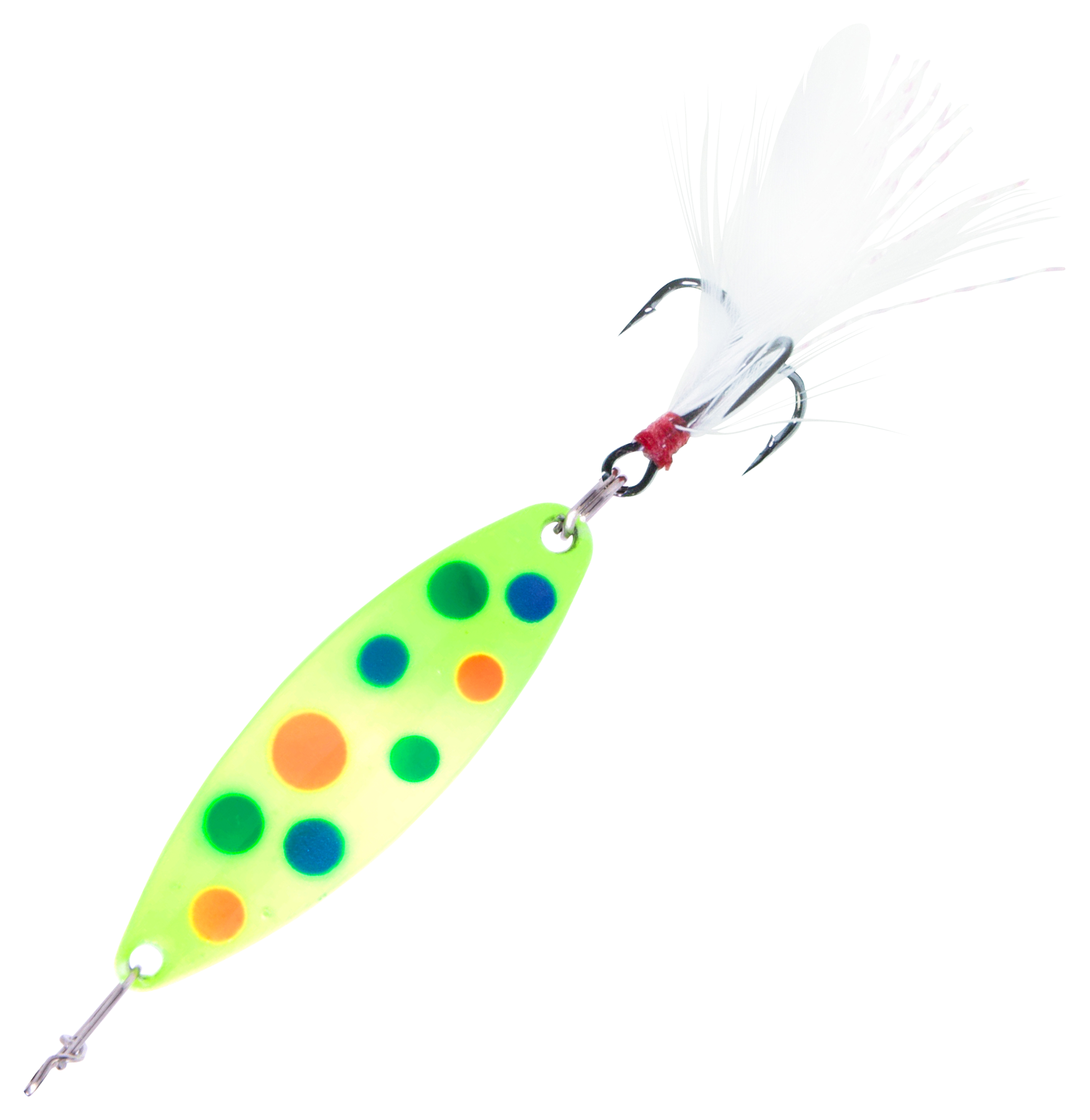 Clam Pro Tackle Leech Flutter Spoon - #14 - Glow Chartreuse Wonderbread