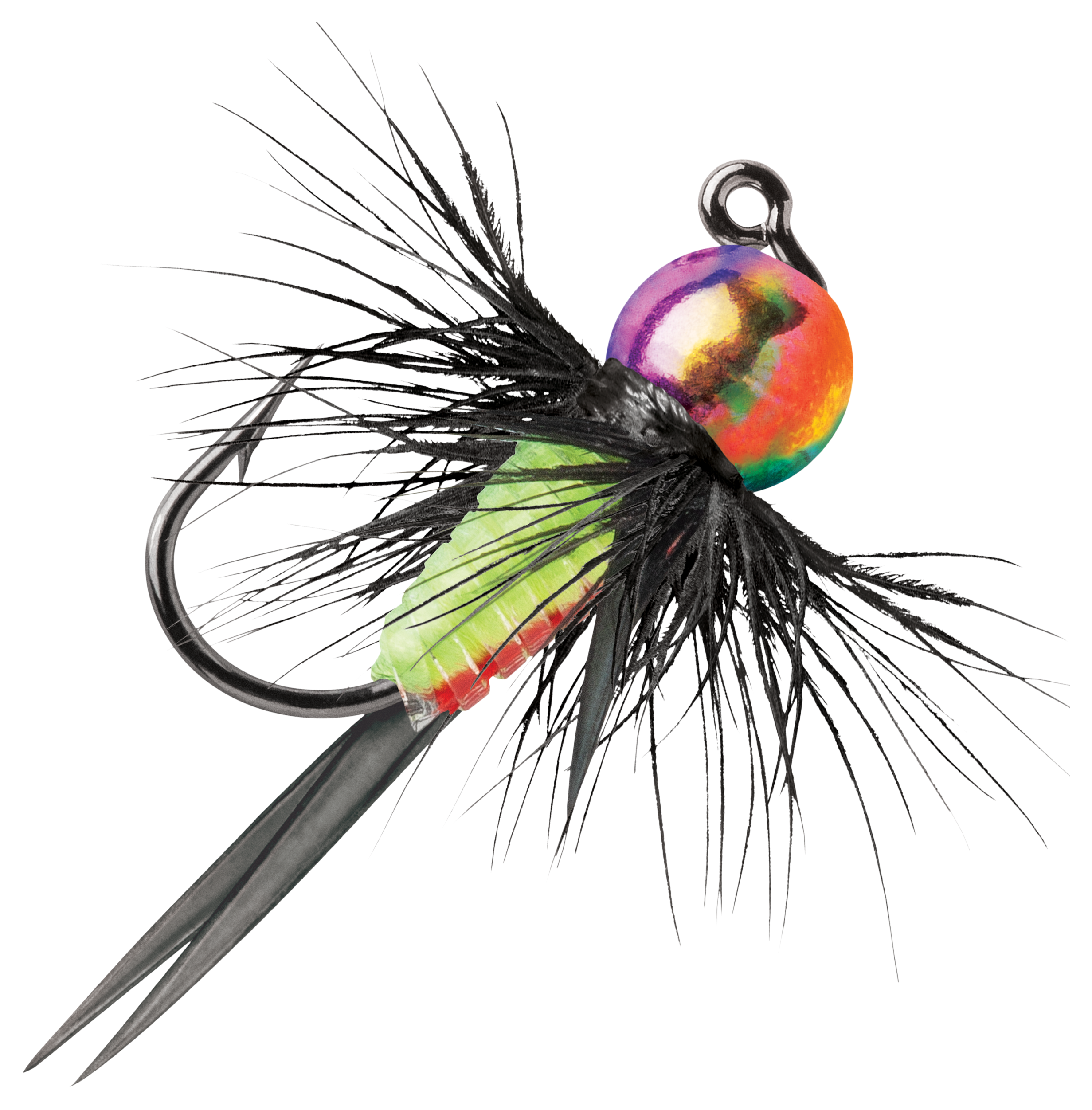 Image of VMC Tungsten Bullfly Jig - #8 1/16 oz. - Metallic Rainbow