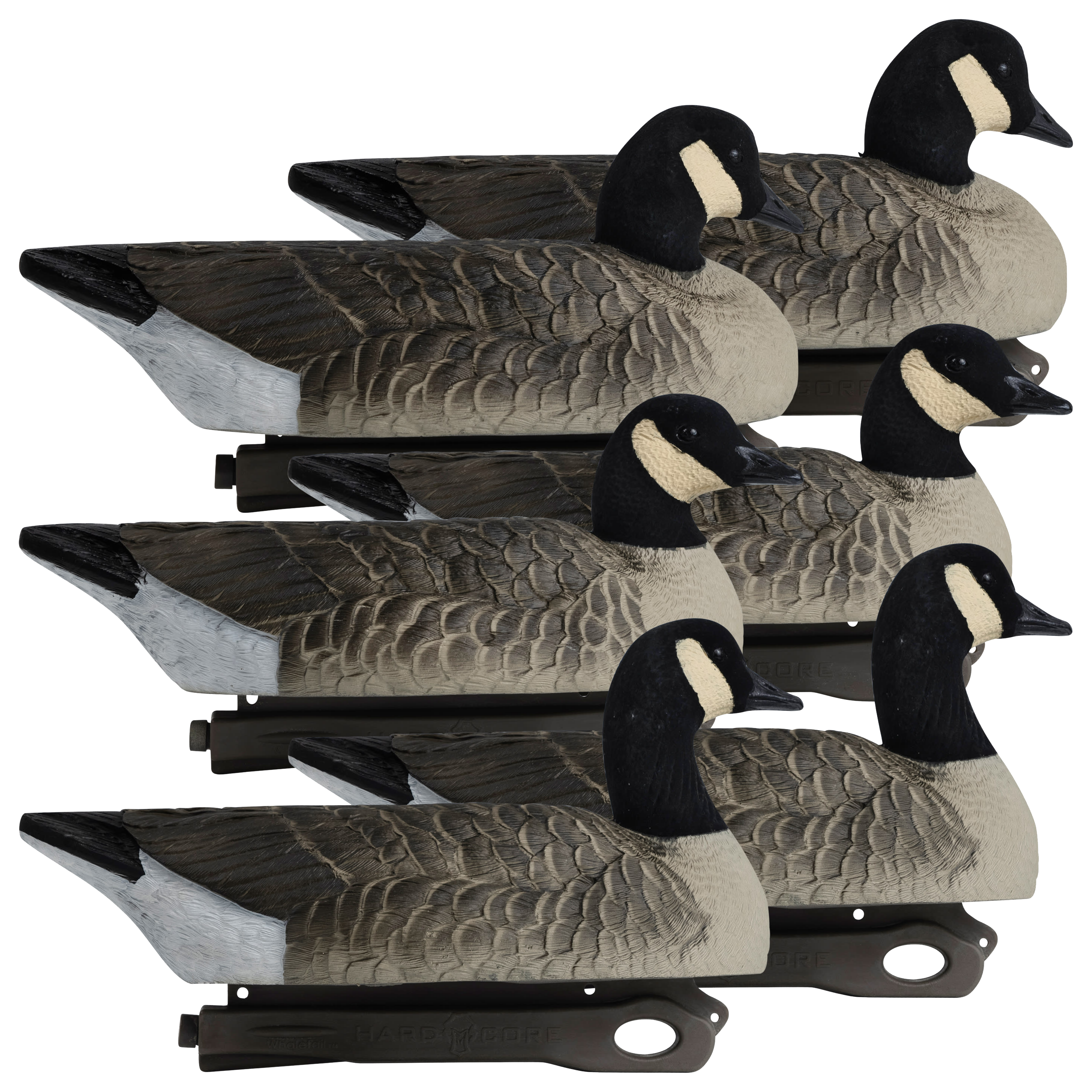 Hardcore Rugged Series Lesser Canada Goose Decoy Floater Pack with Flocked Heads