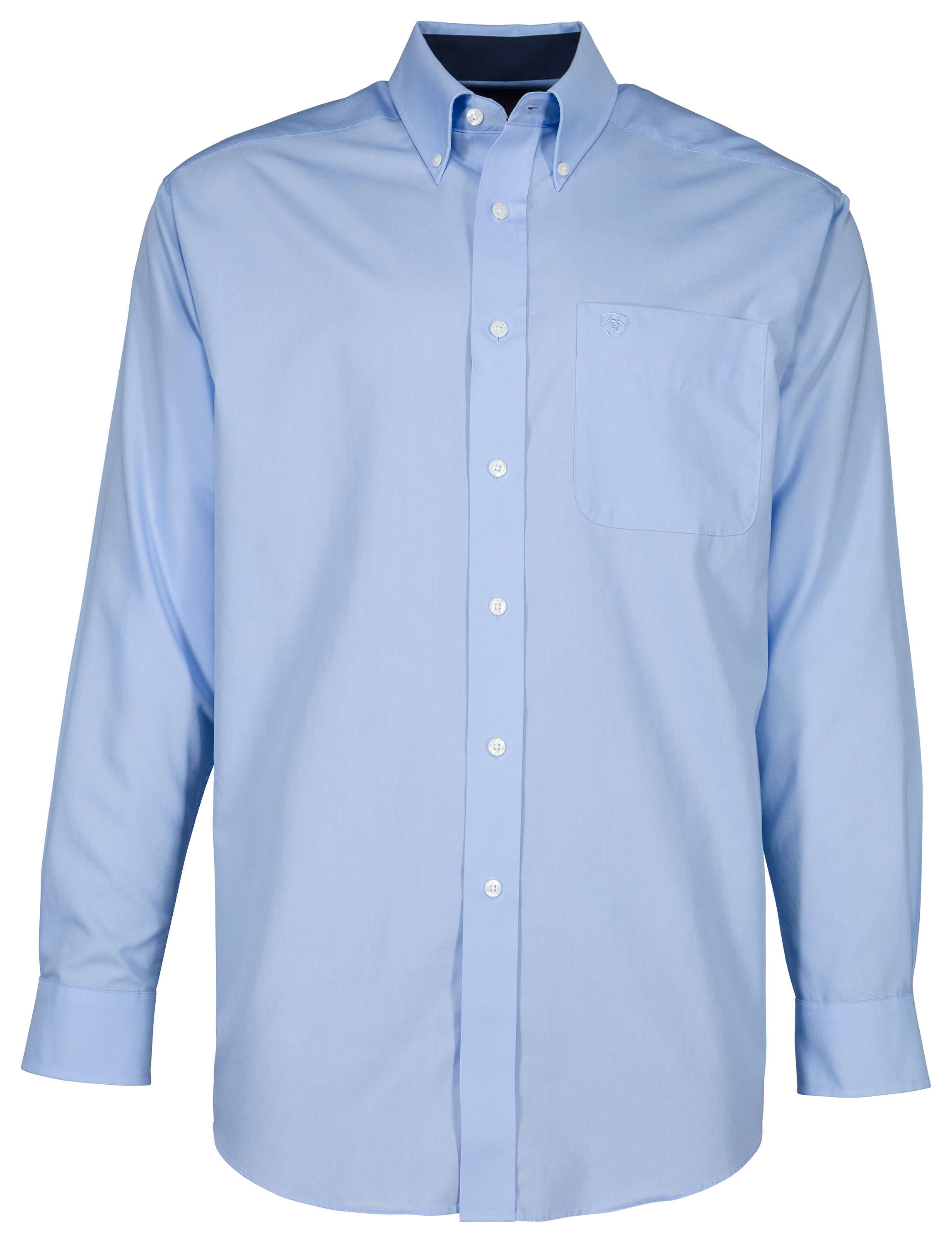 Image of Ariat Wrinkle Free Solid Long-Sleeve Shirt for Men - Light Blue - XLT