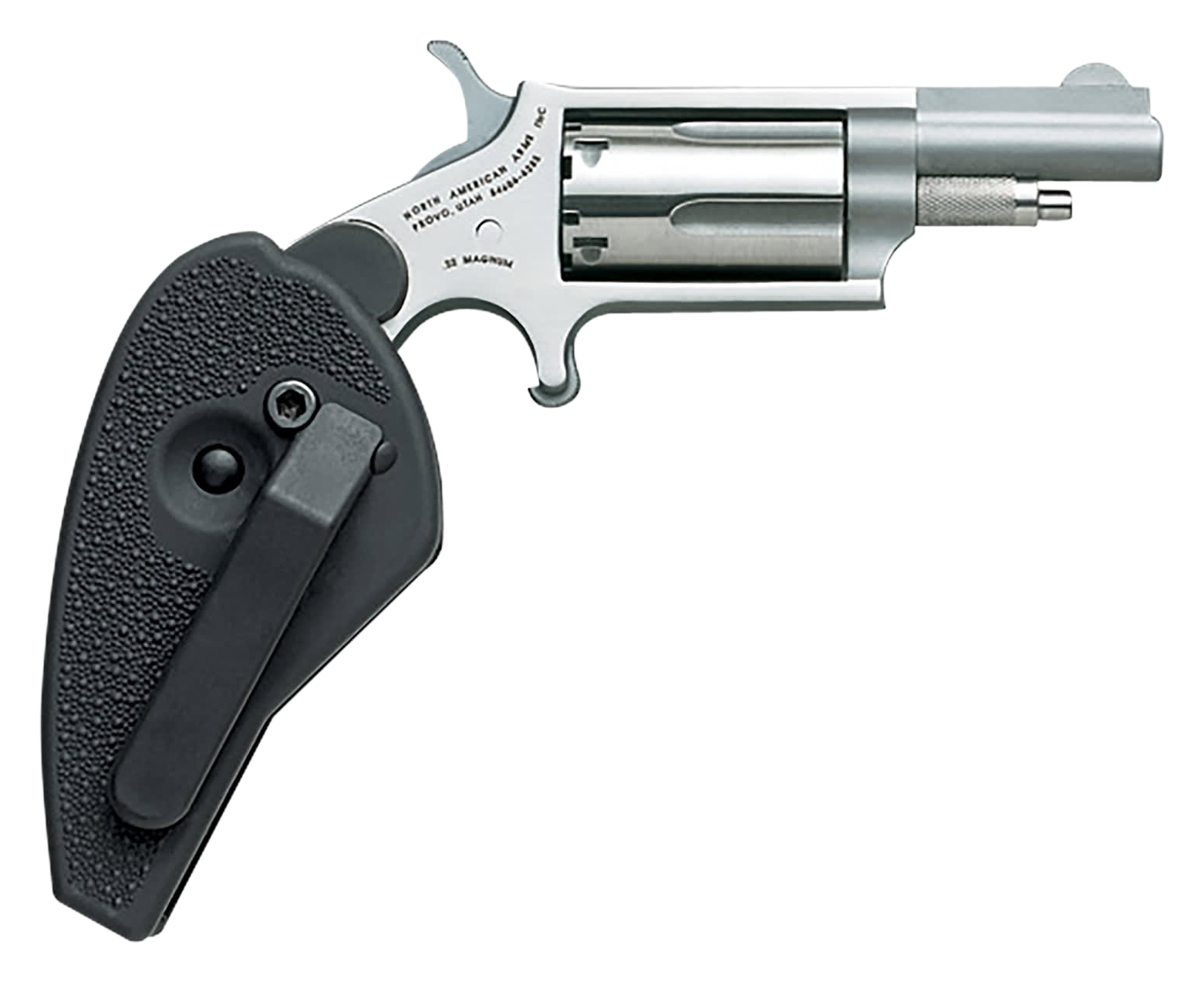 North American Arms MiniRev Convertible SingleAction Rimfire Revolver with Holster Grip  1625 Barrel