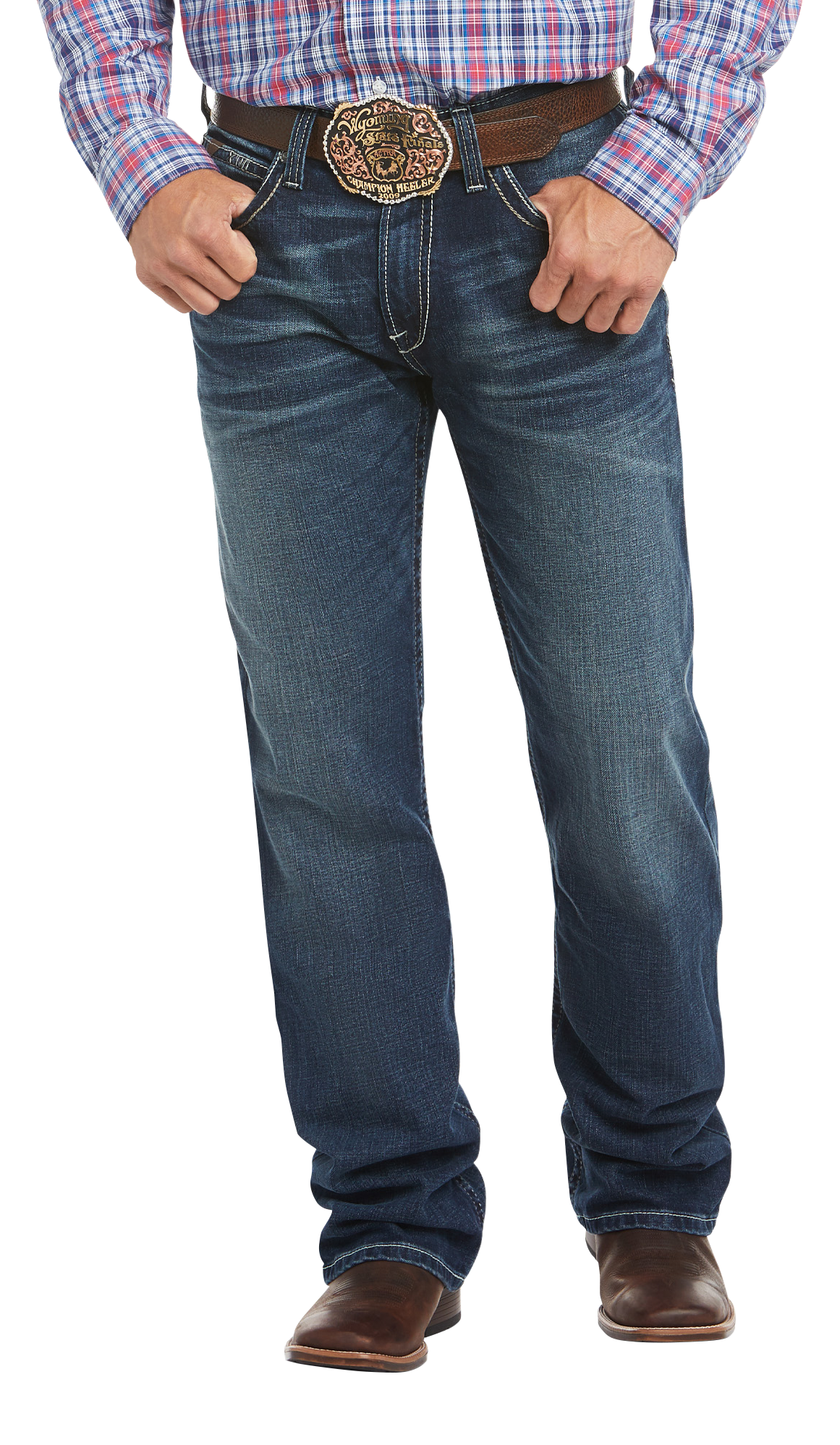 Image of Ariat M4 Low Rise Adkins Stretch Bootcut Jeans for Men - Turnout