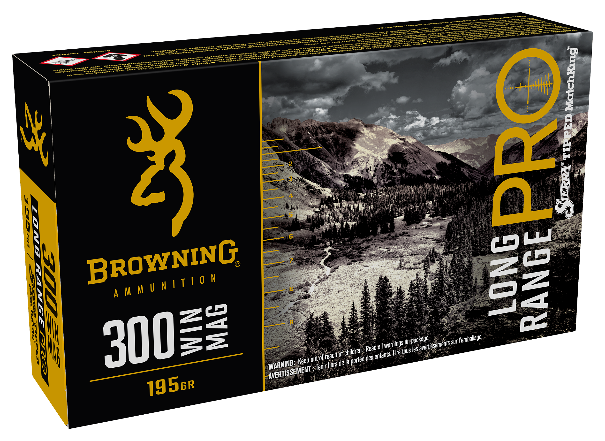 Image of Browning Long Range Pro Sierra Tipped Matchking .300 Winchester Magnum 195 Grain Rifle Ammo