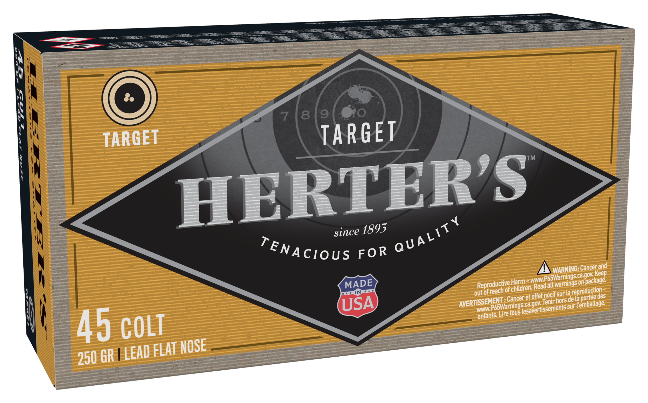 Herter's Target Handgun Ammo - .45 Colt - 250 Grain
