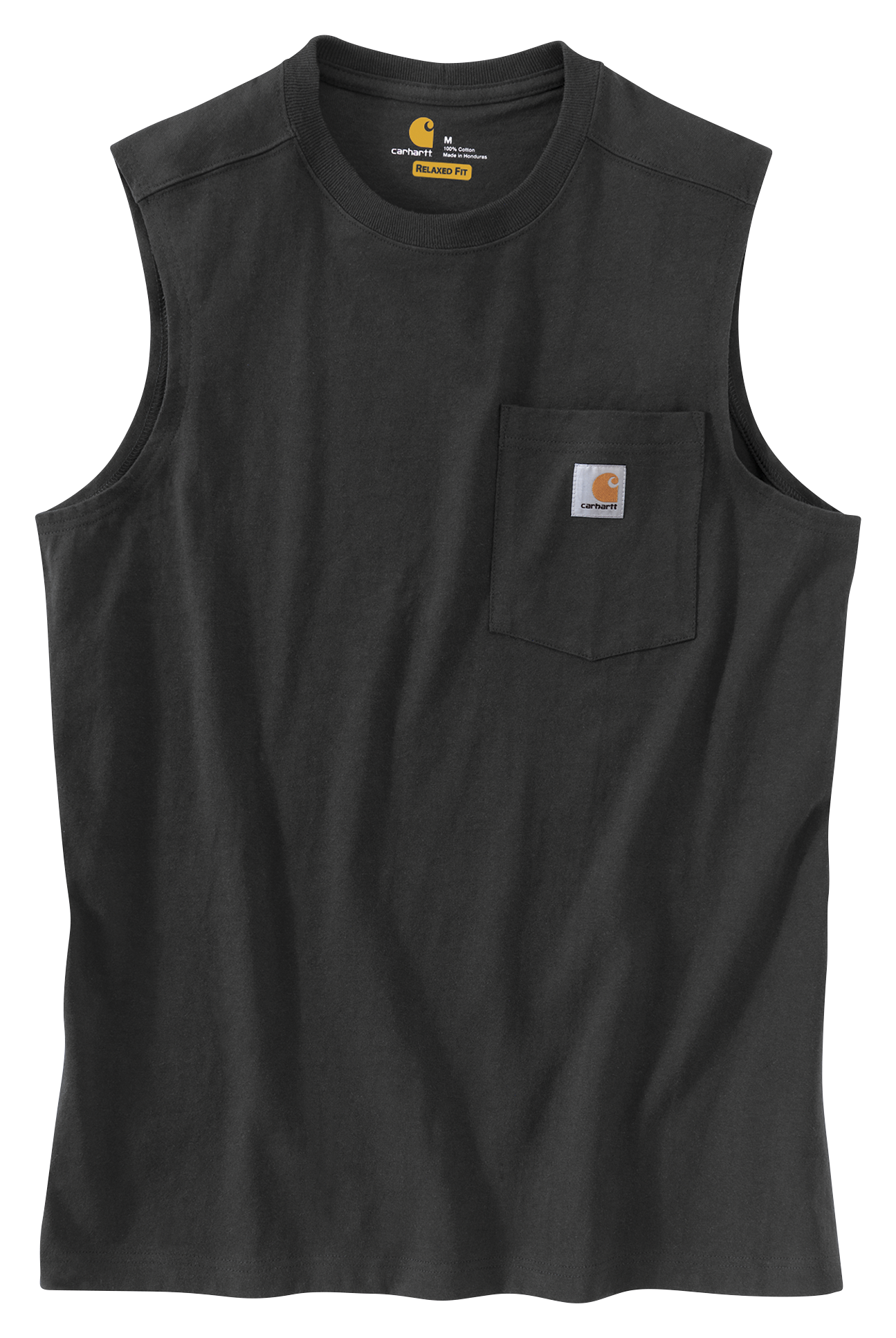 Image of Carhartt Workwear Pocket Sleeveless T-Shirt for Men - Black - 3XL