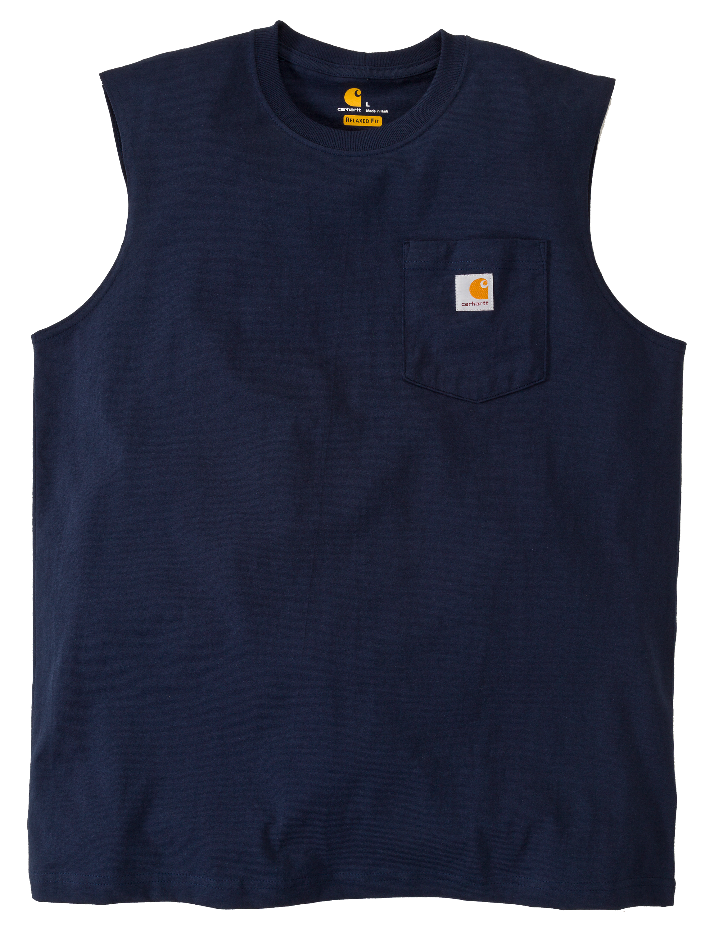 Image of Carhartt Workwear Pocket Sleeveless T-Shirt for Men - Navy