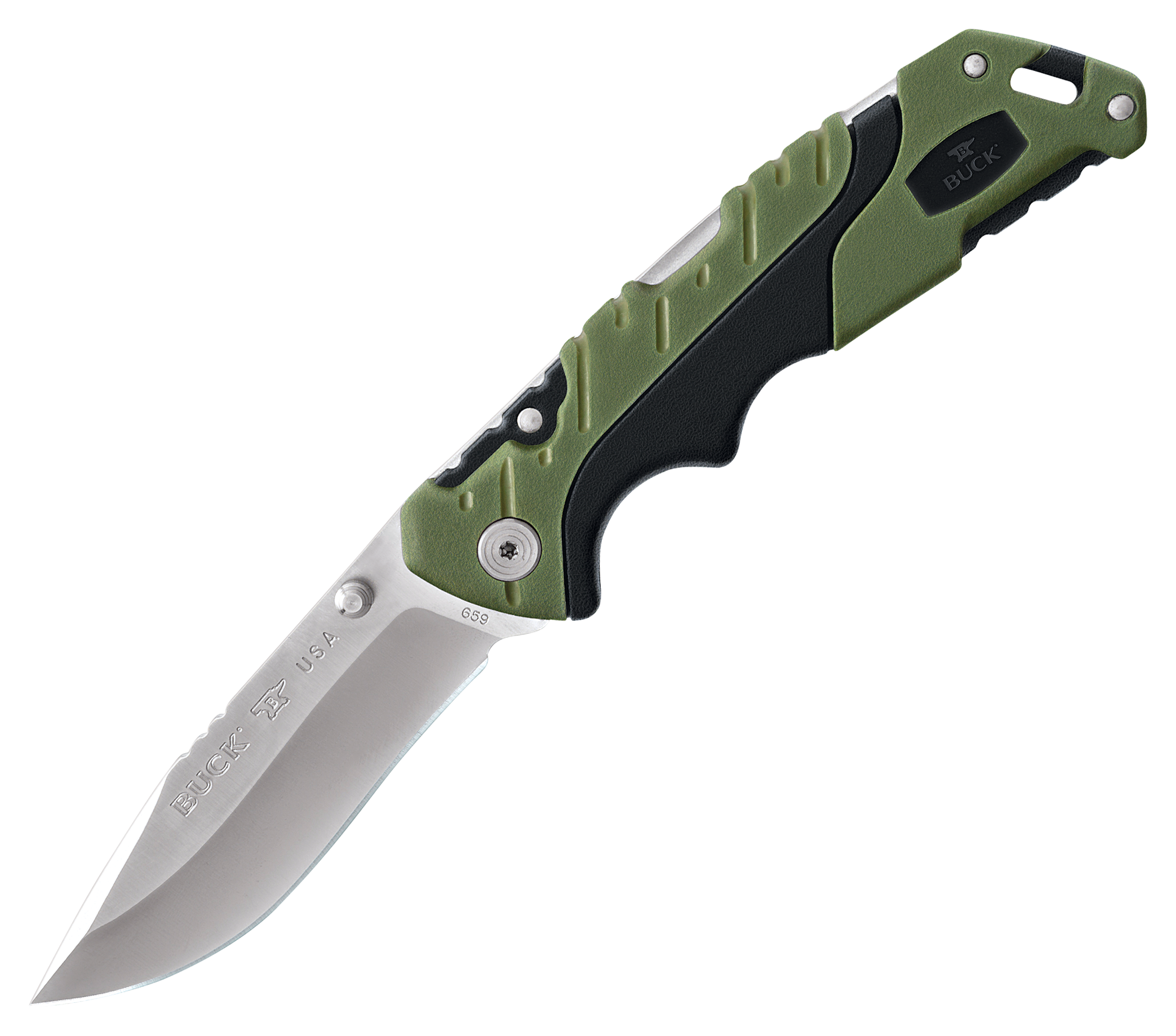 Buck Pursuit Folding Knife - Black/OD Green - 3.625'