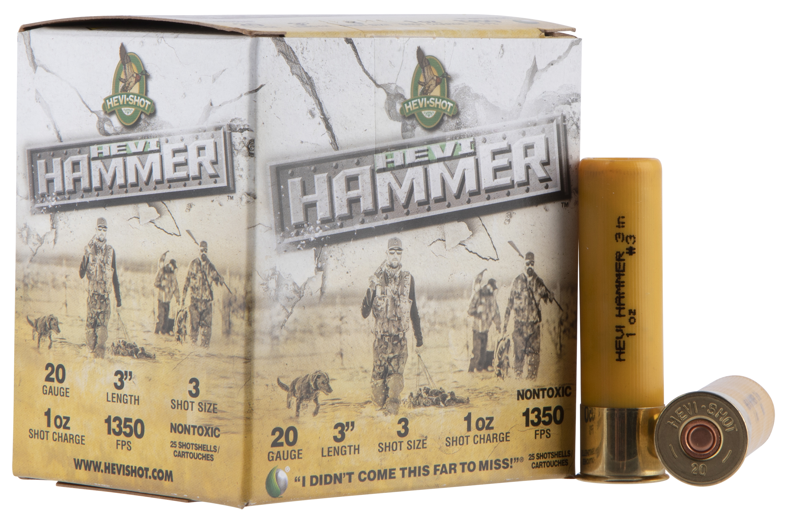 HEVI-Shot HEVI-Hammer 20-Ga. 3″ 1 oz. Shotgun Shells - #3 - 250 Rounds - HEVI-Shot