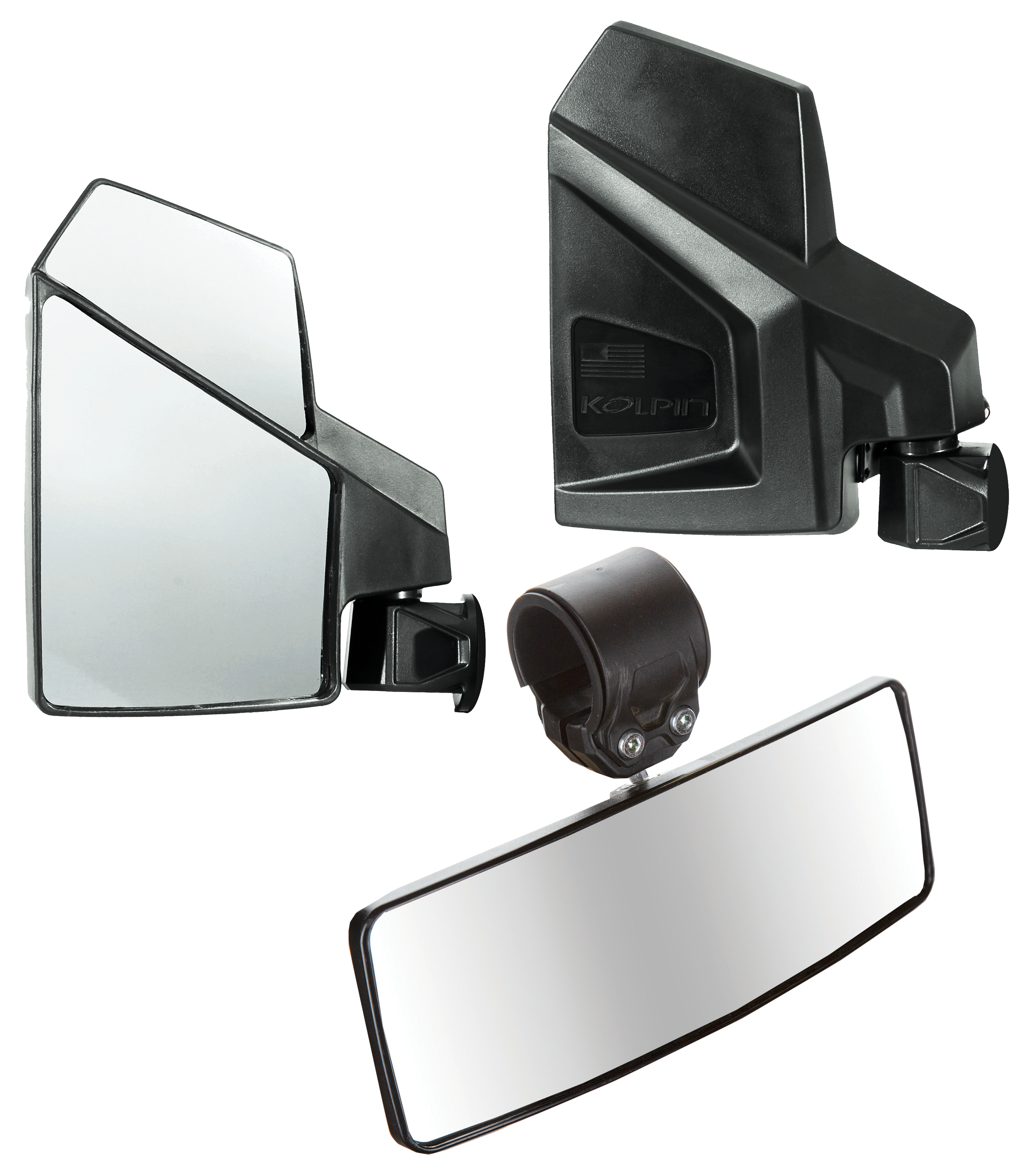 Kolpin Universal UTV Side and Rearview Mirror Combo Kit