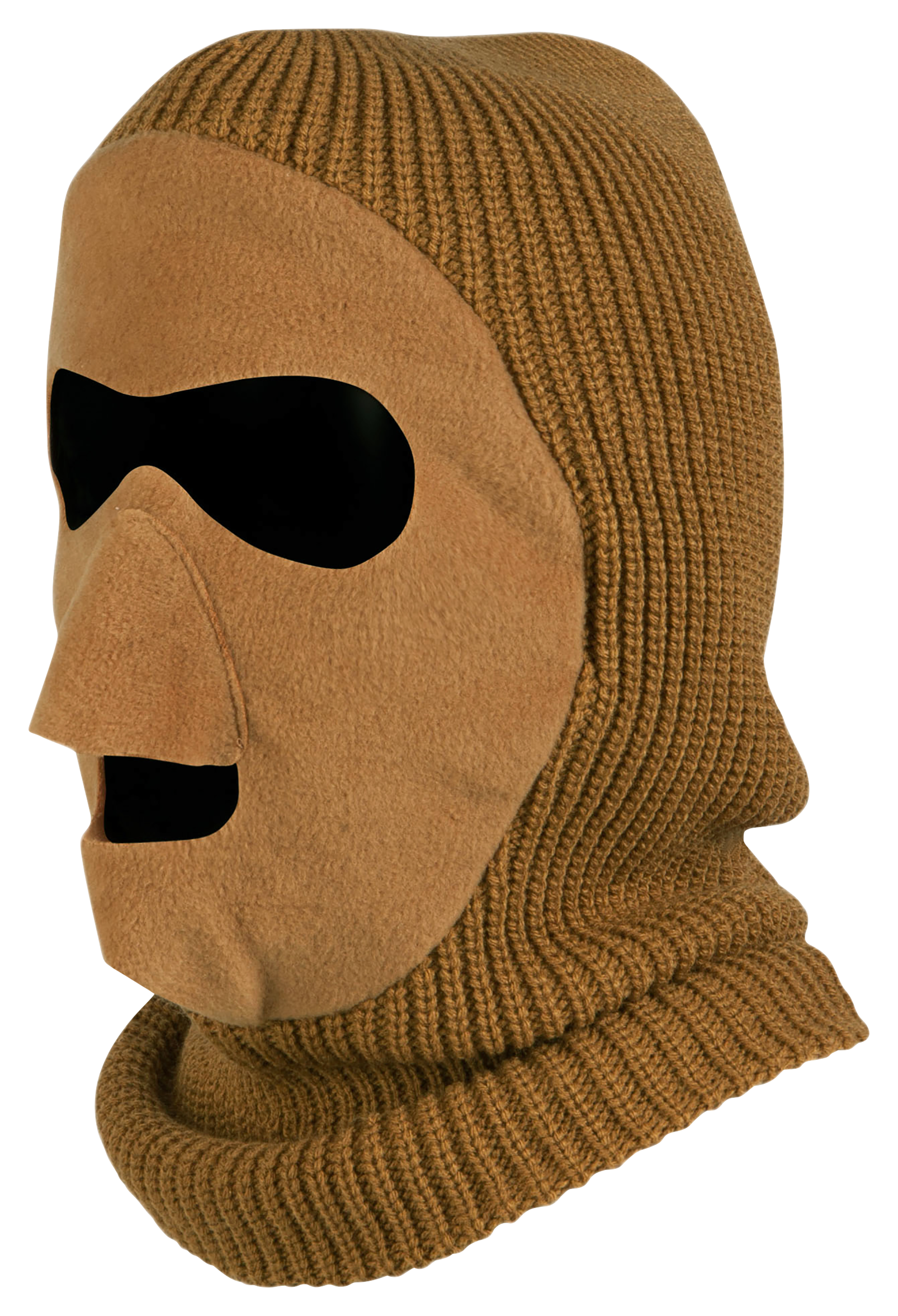 Image of QuietWear Knit Fleece Patented Mask - Brown