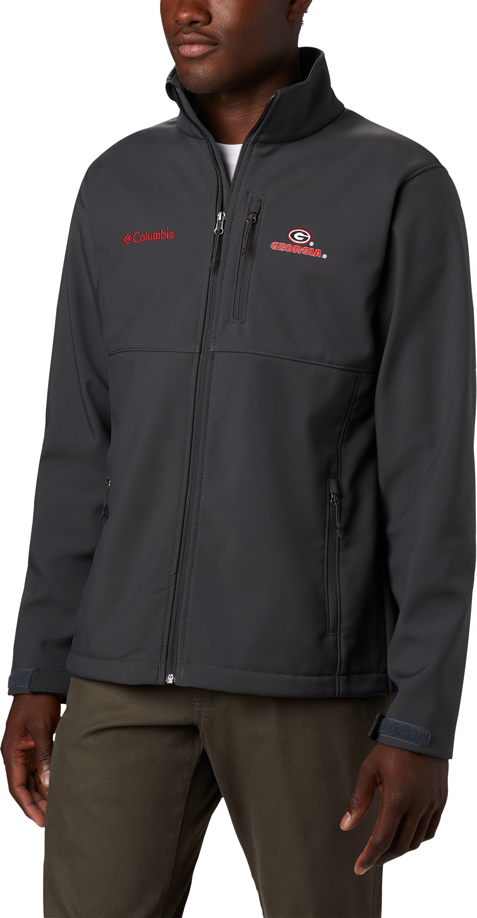 Image of Columbia Collegiate Ascender Softshell Jacket for Men - University of Georgia/Shark - XL