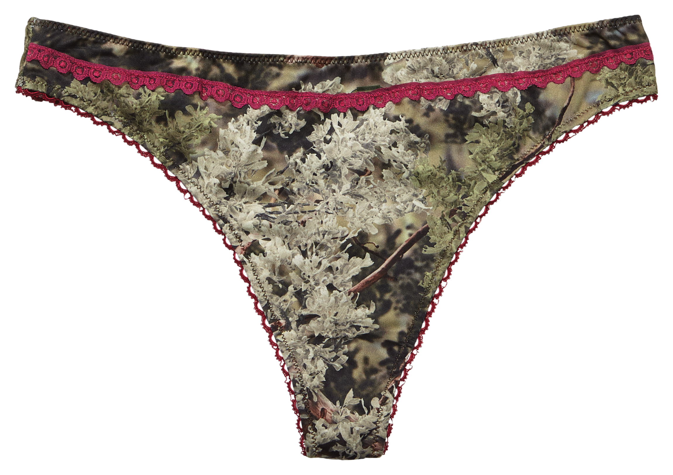 Wilderness Dreams King's Camo Desert Shadow Camo Thong for Ladies - Cranberry/Desert Shadow - S