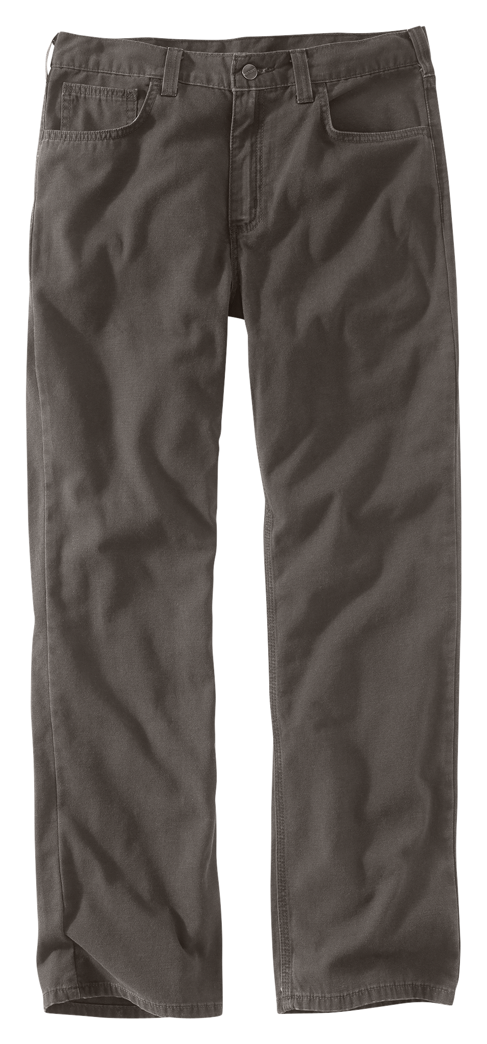 Carhartt Rugged Flex Relaxed-Fit Canvas 5-Pocket Work Pants for Men - Gravel - 42x34