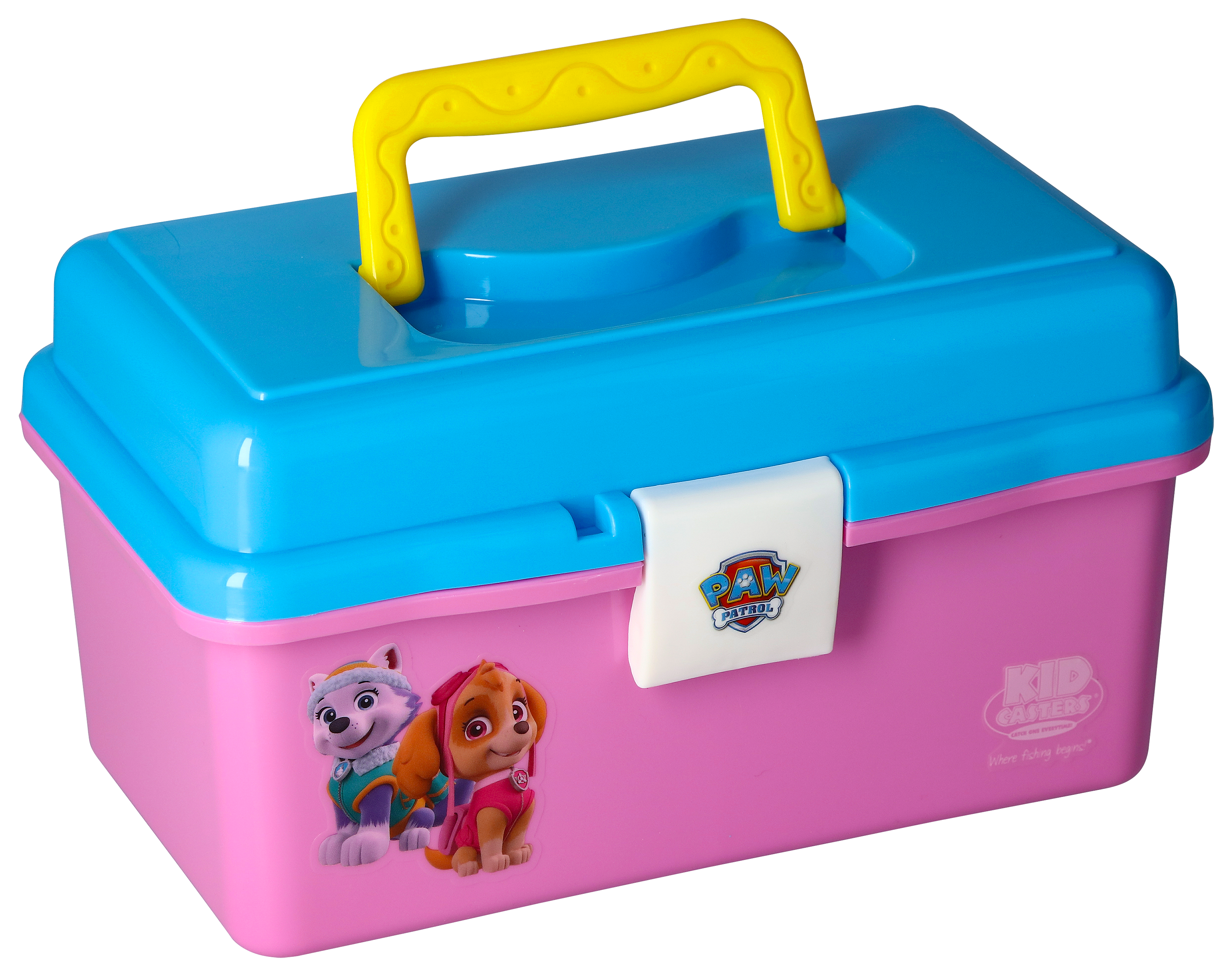 Kid Casters PAW Patrol Tackle Box for Kids - Teal/Pink